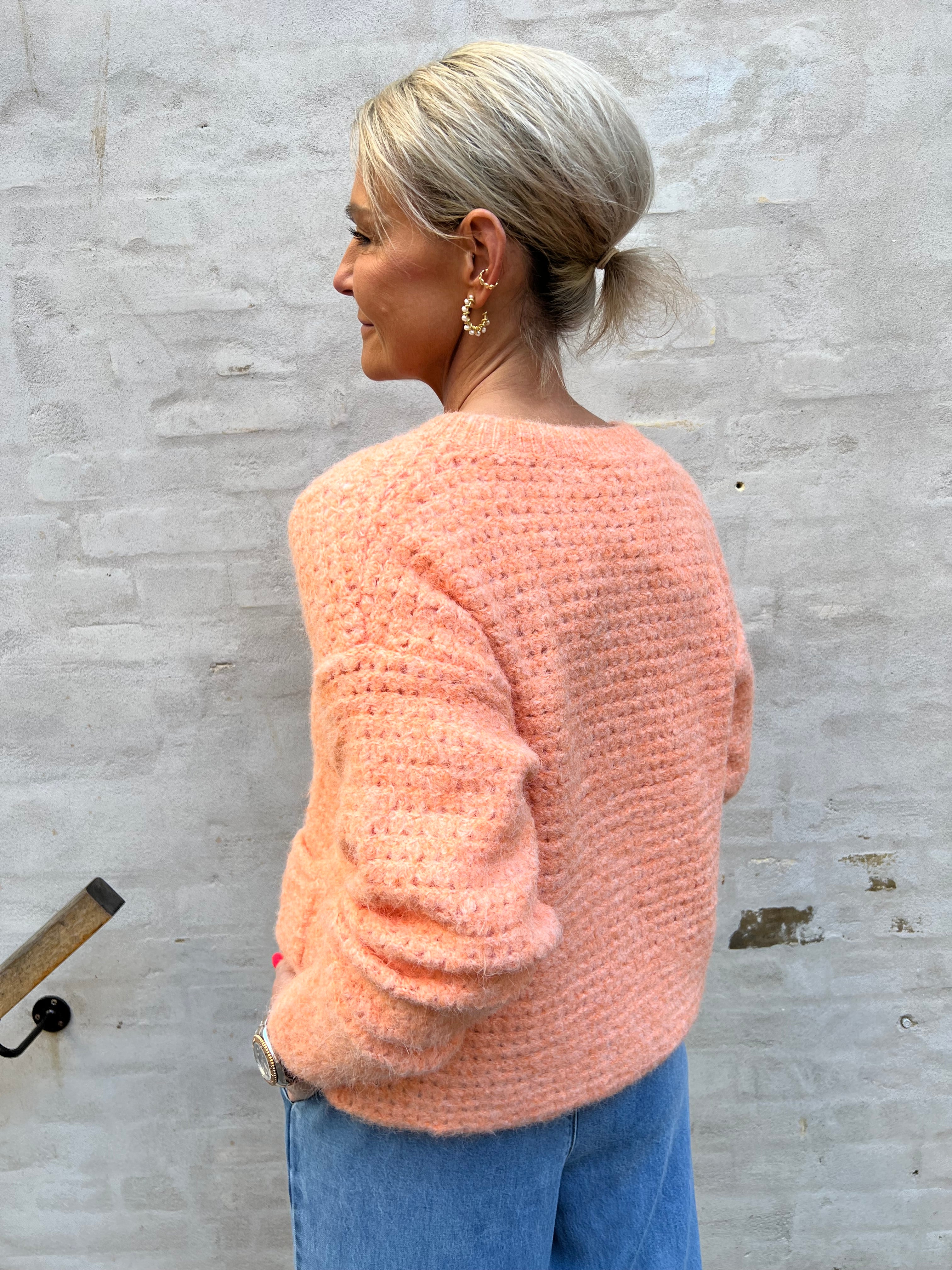 Gilet cardigan orange