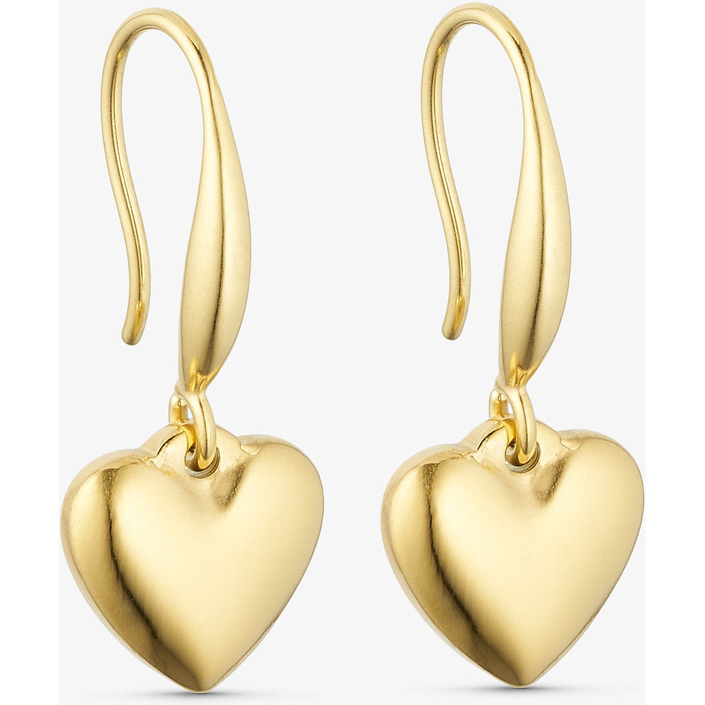 Love Heart Hoops - 18 karat guldbelagt