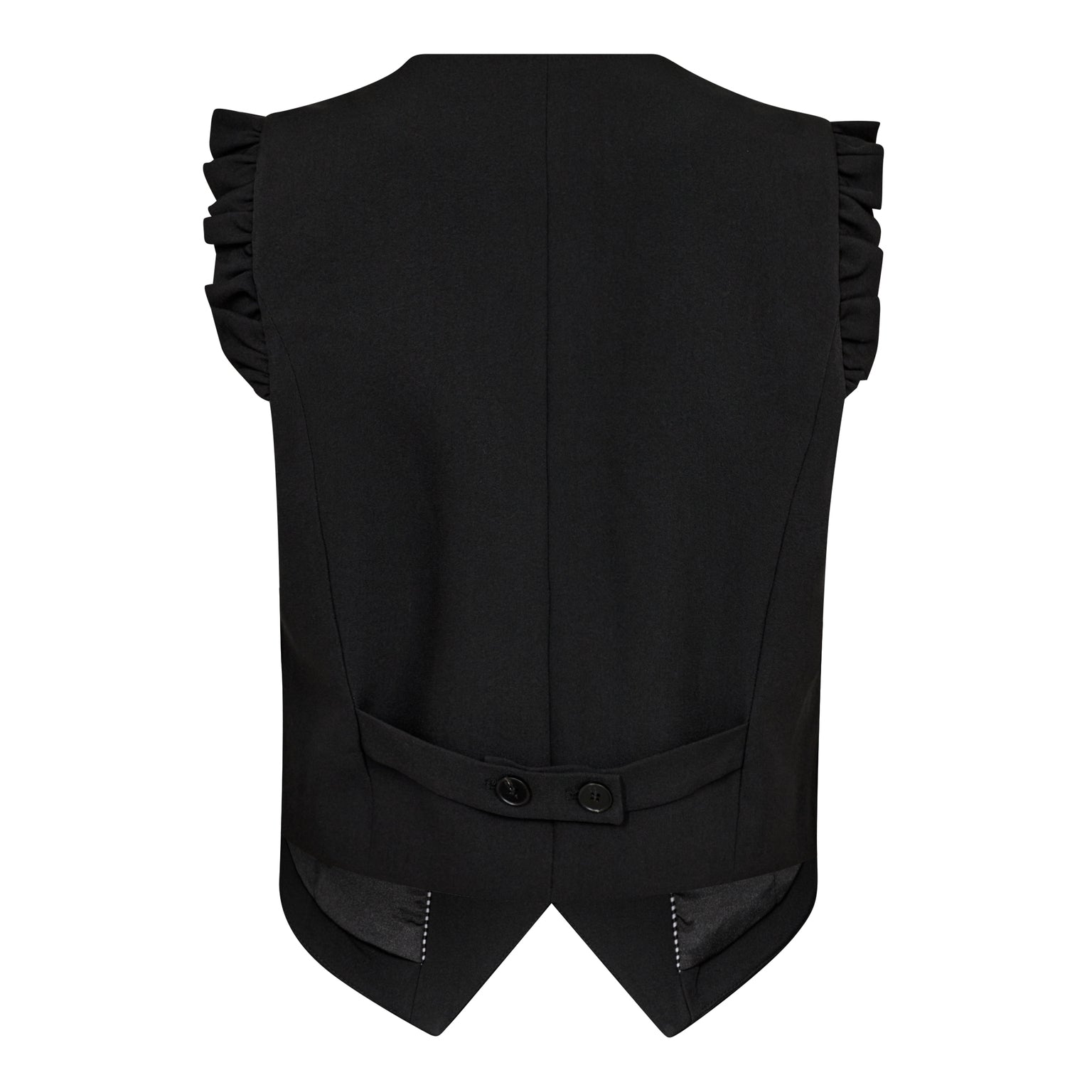 Liane frill tailor vest black