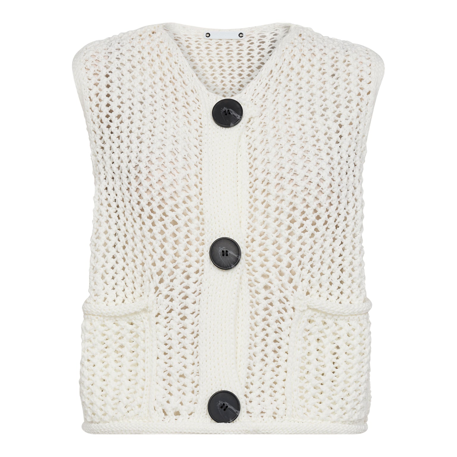 HenslyCC knit vest off white