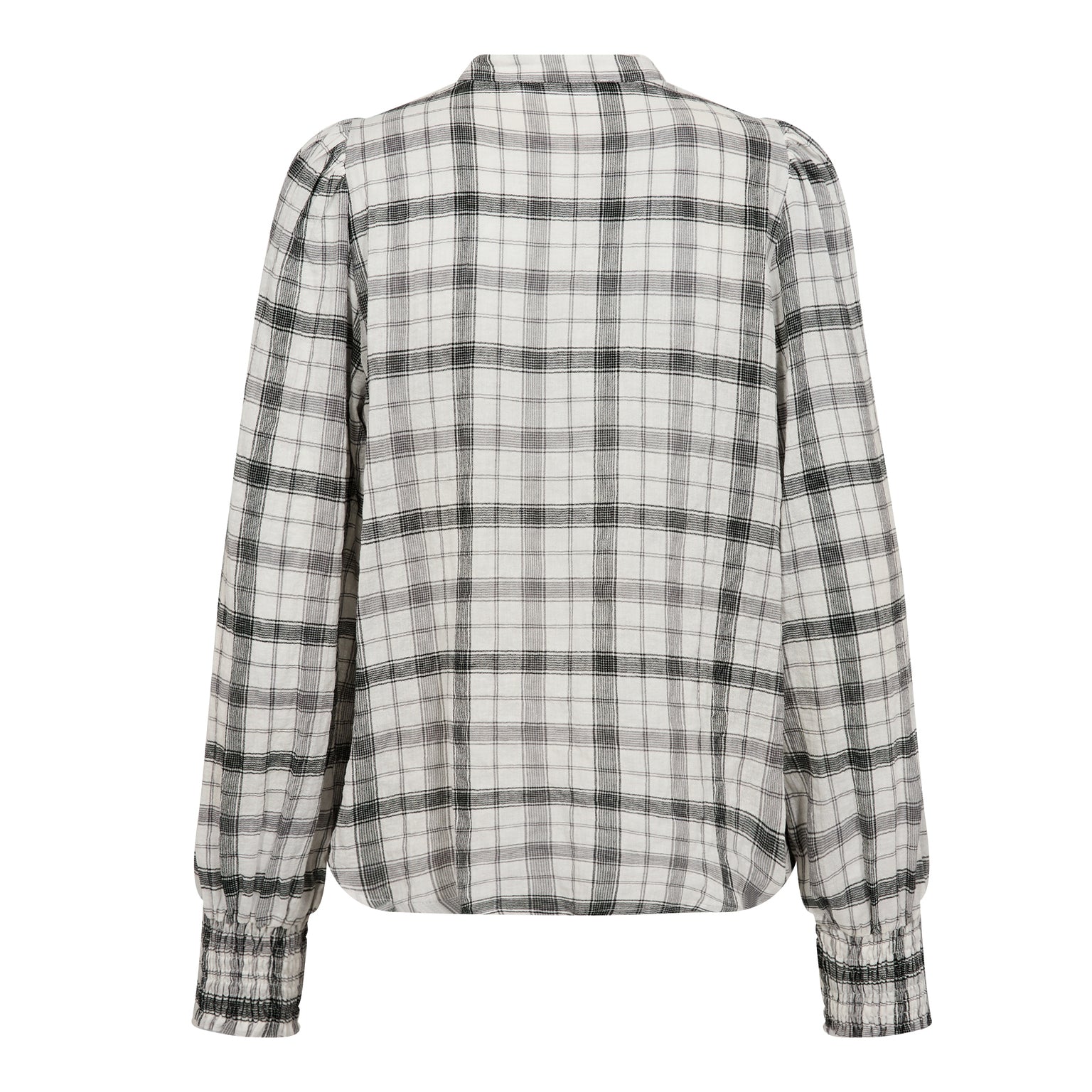 Sally Check V-Blouse - Off White