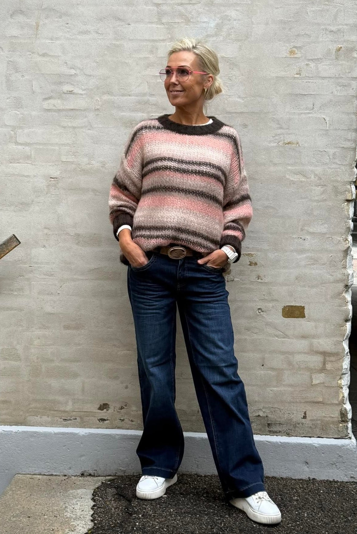 ALANA striped jumper - Striped Rose