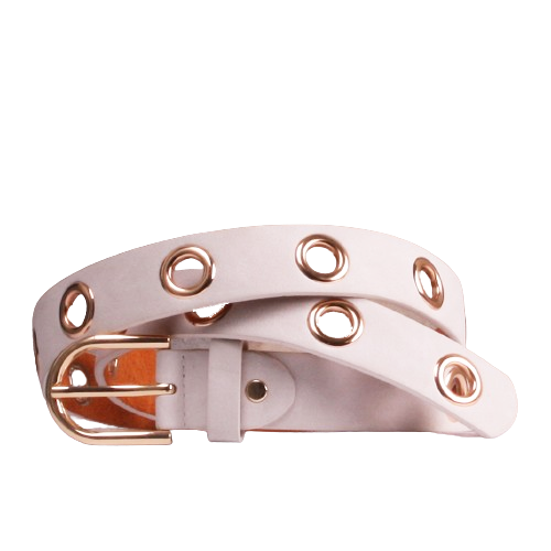 Alva belt w rings beige