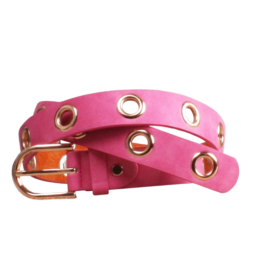 Alva belt w rings pink