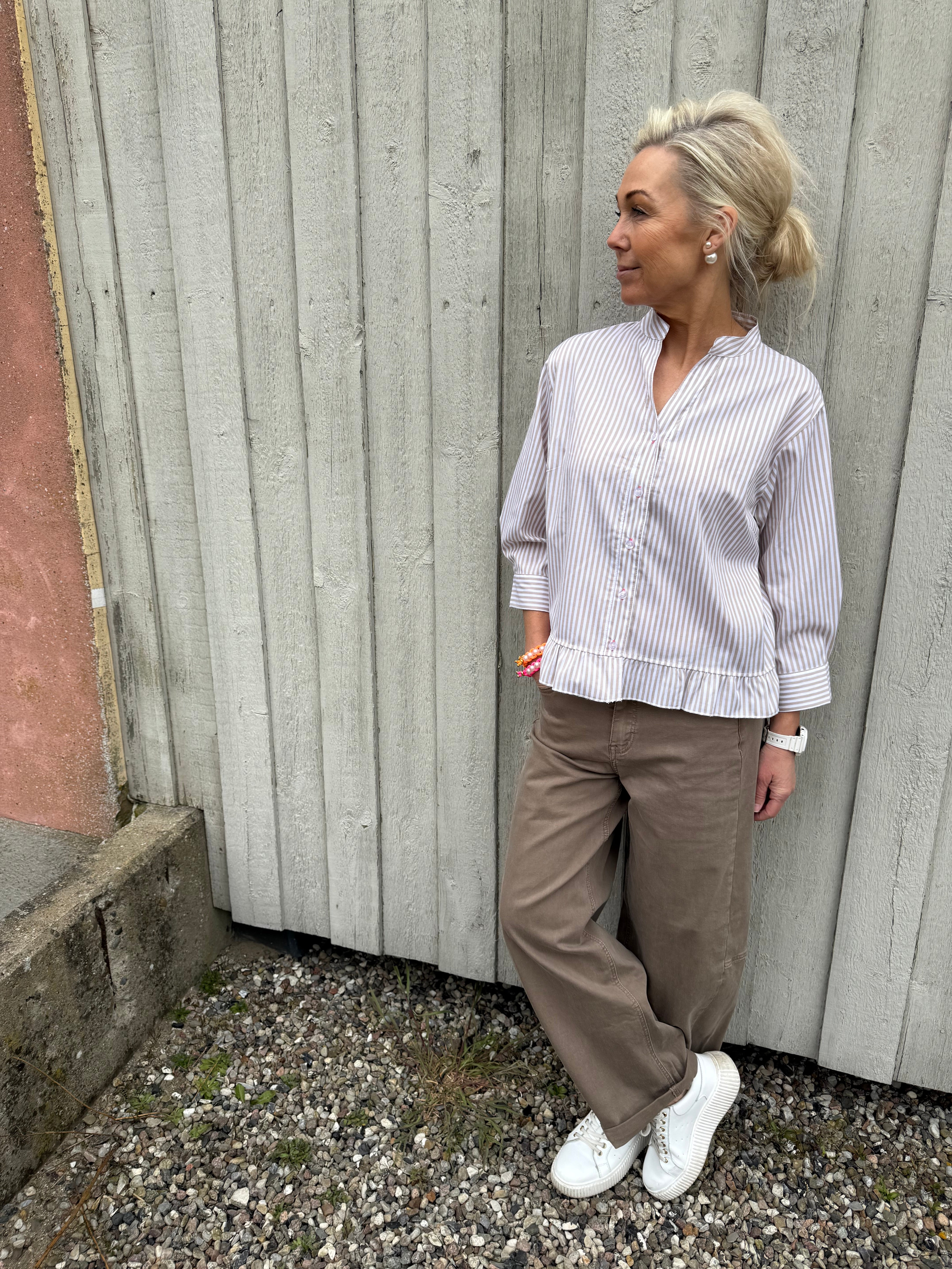 L´amour Shirt - Beige Stripe