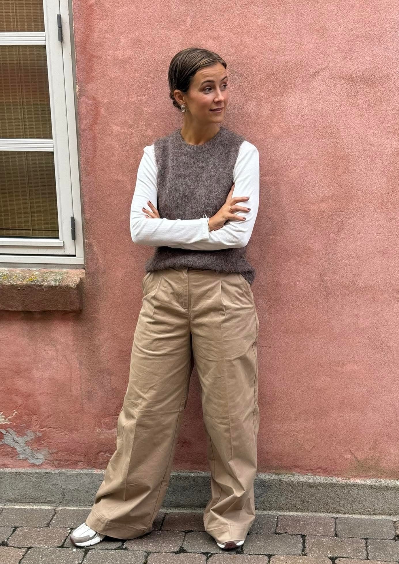 EMMY S/L VEST KNIT - Falcon