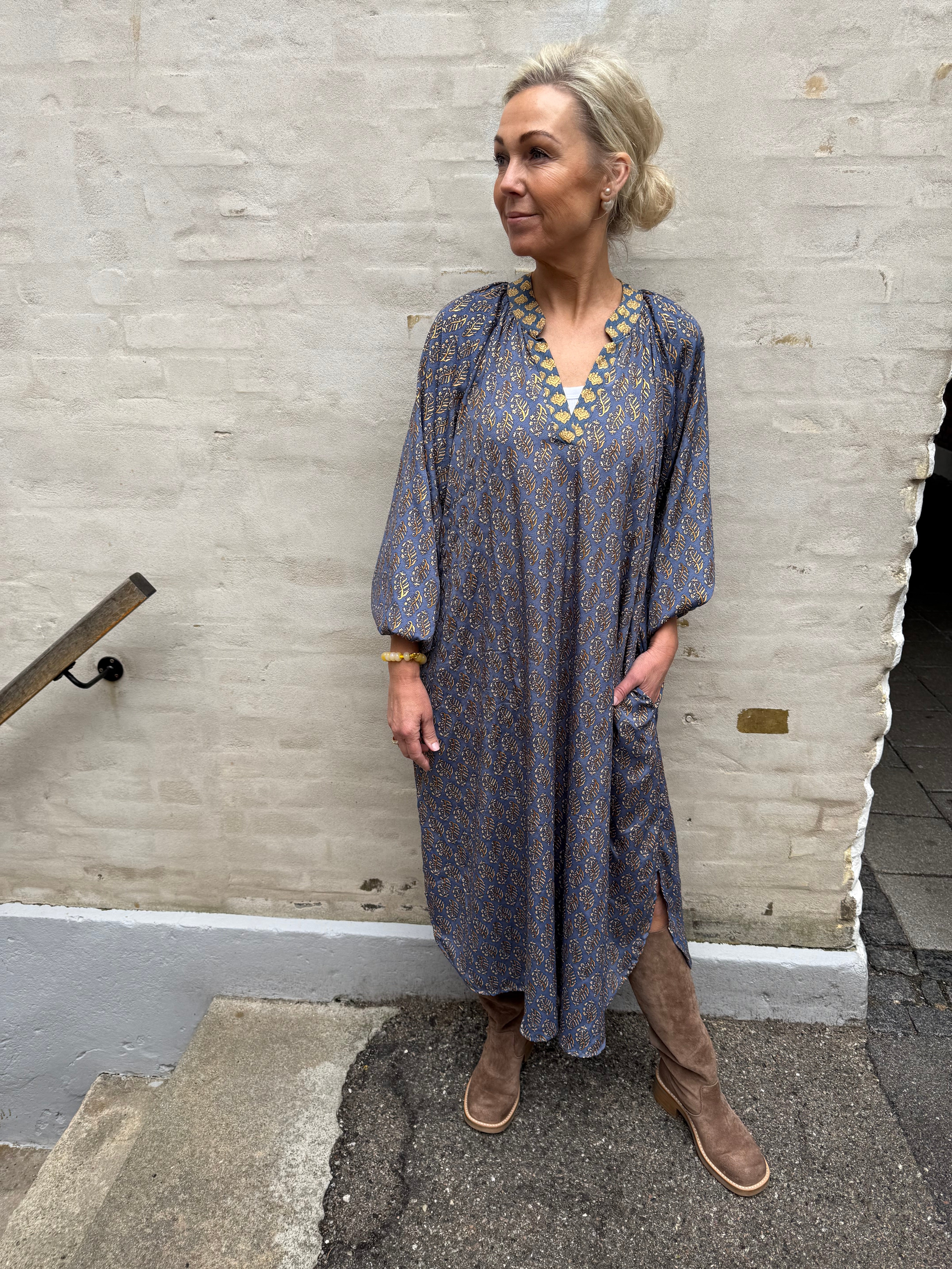 LUNA Nelly dress - Blue Mist Multi