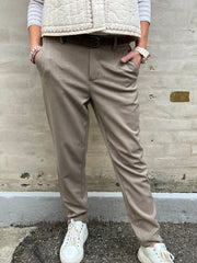 LISA SLIM Pant - Fossil/Melange