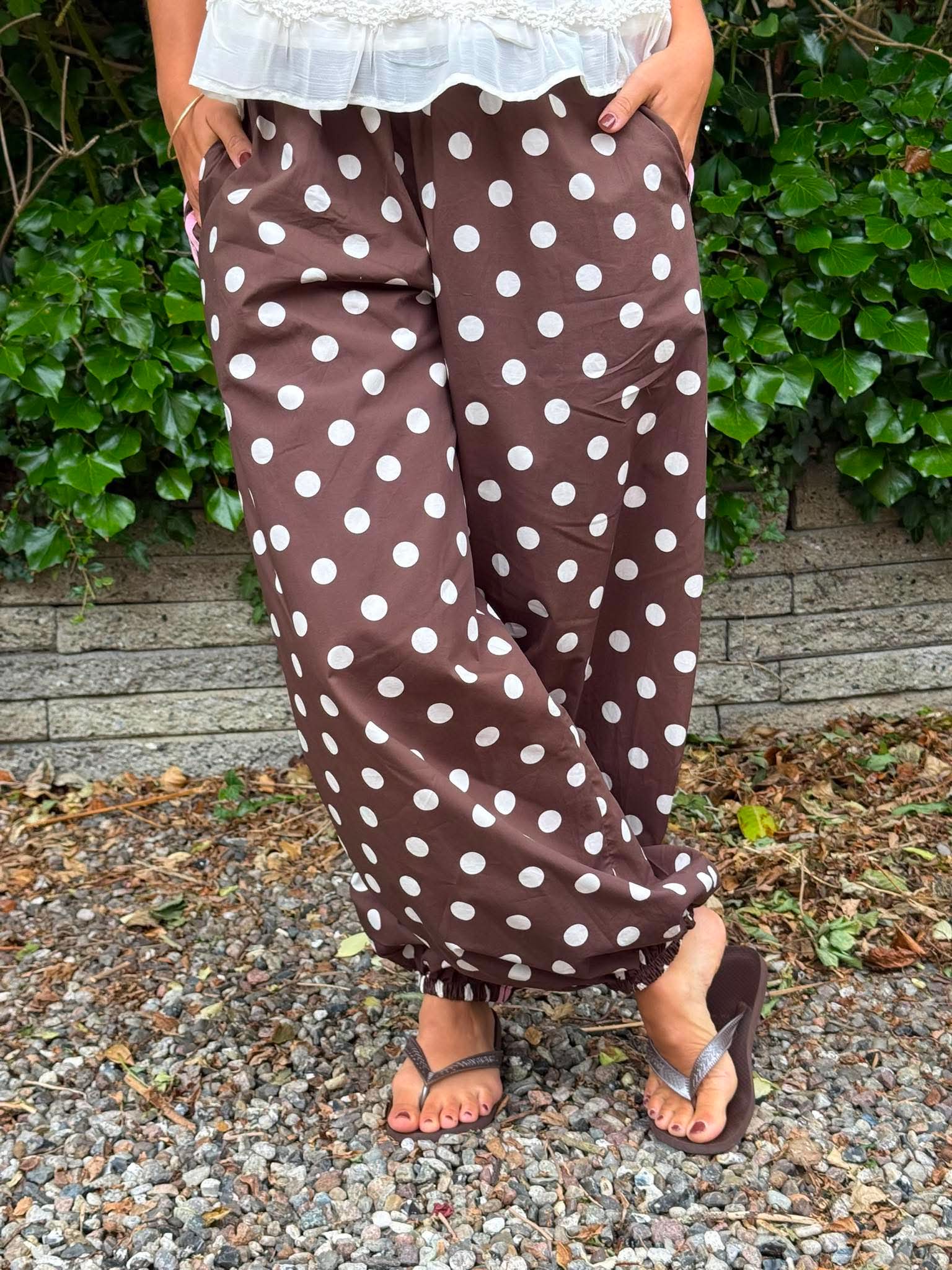 Ballon Dot Pants - Choko