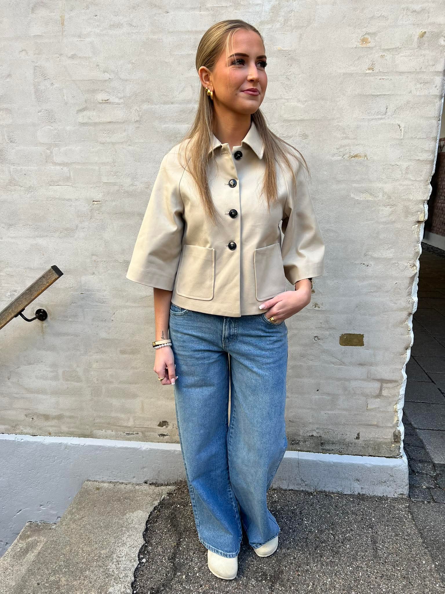 Rosemma Trench Mini Jacket - Beige