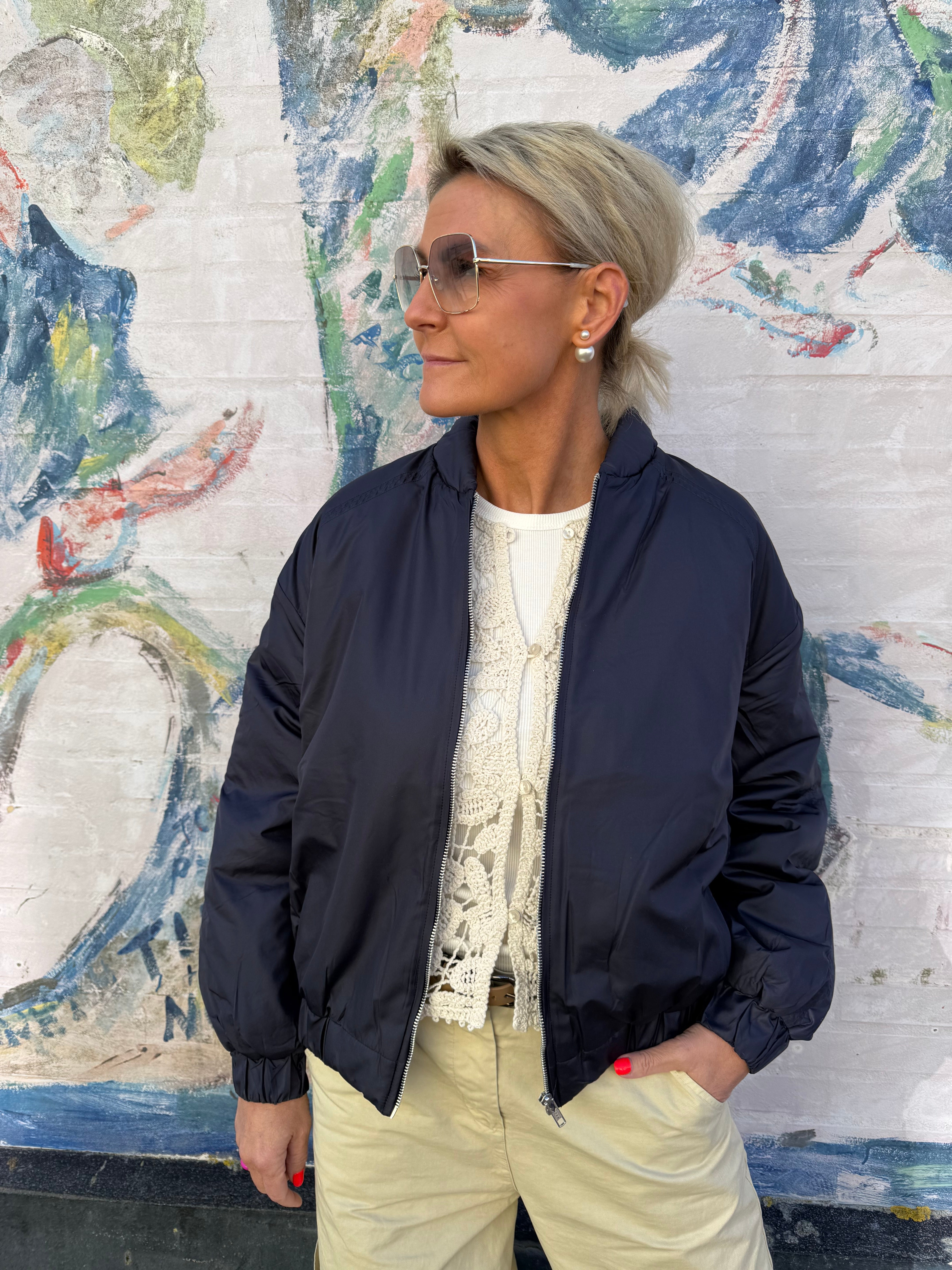 Lobster Bomber jacket - Navy Blue
