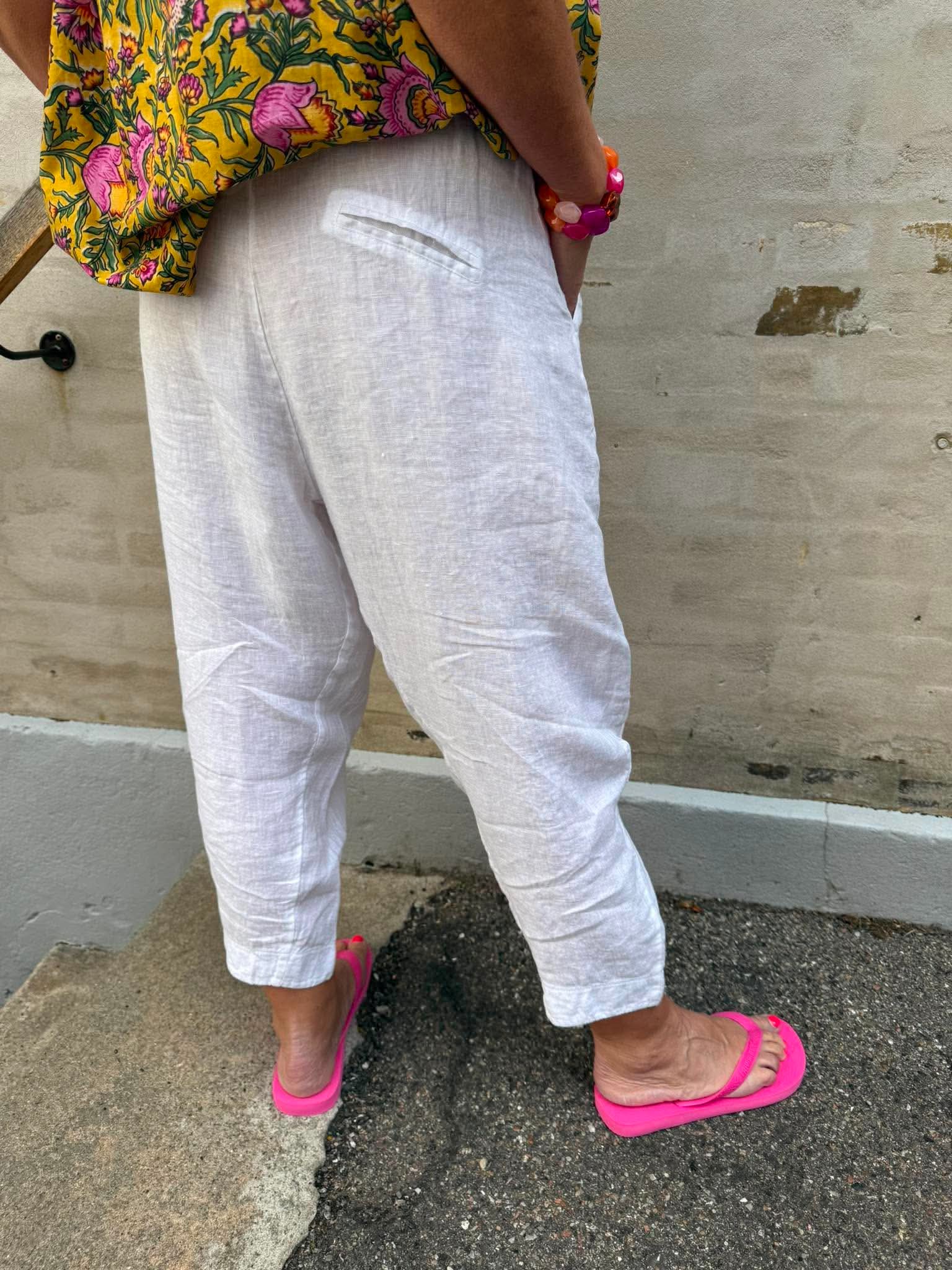 Vera Linen Pants - Optical White