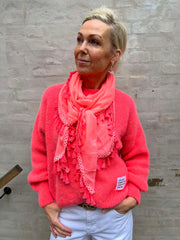 Neon coral scarf triangel