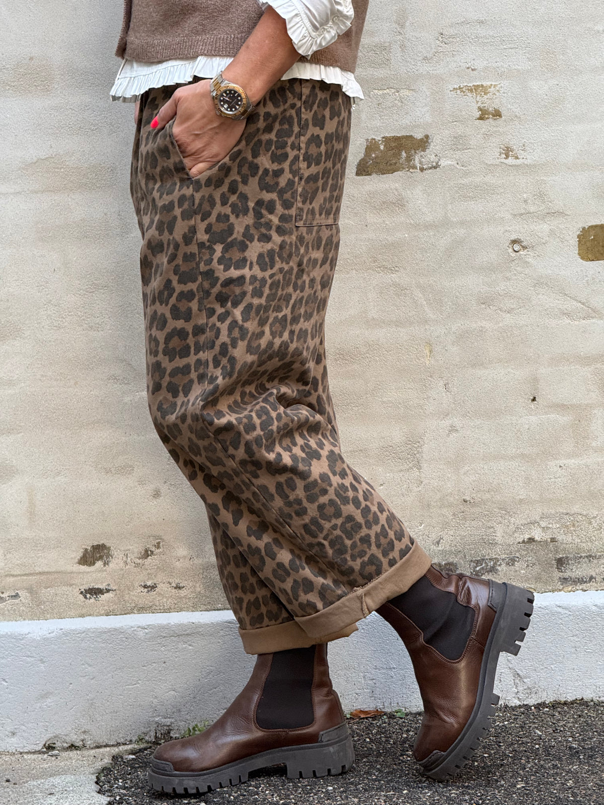 Paola Animalier Pants - Camel
