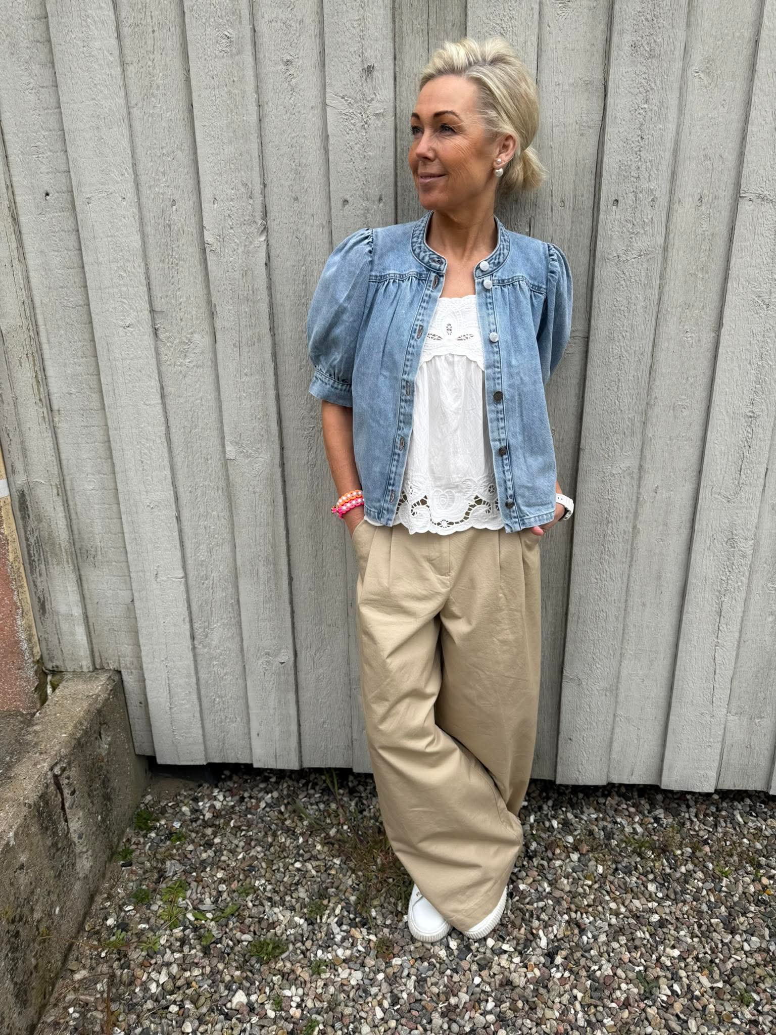 AsjaCC Denim Blouse - Denim Blue