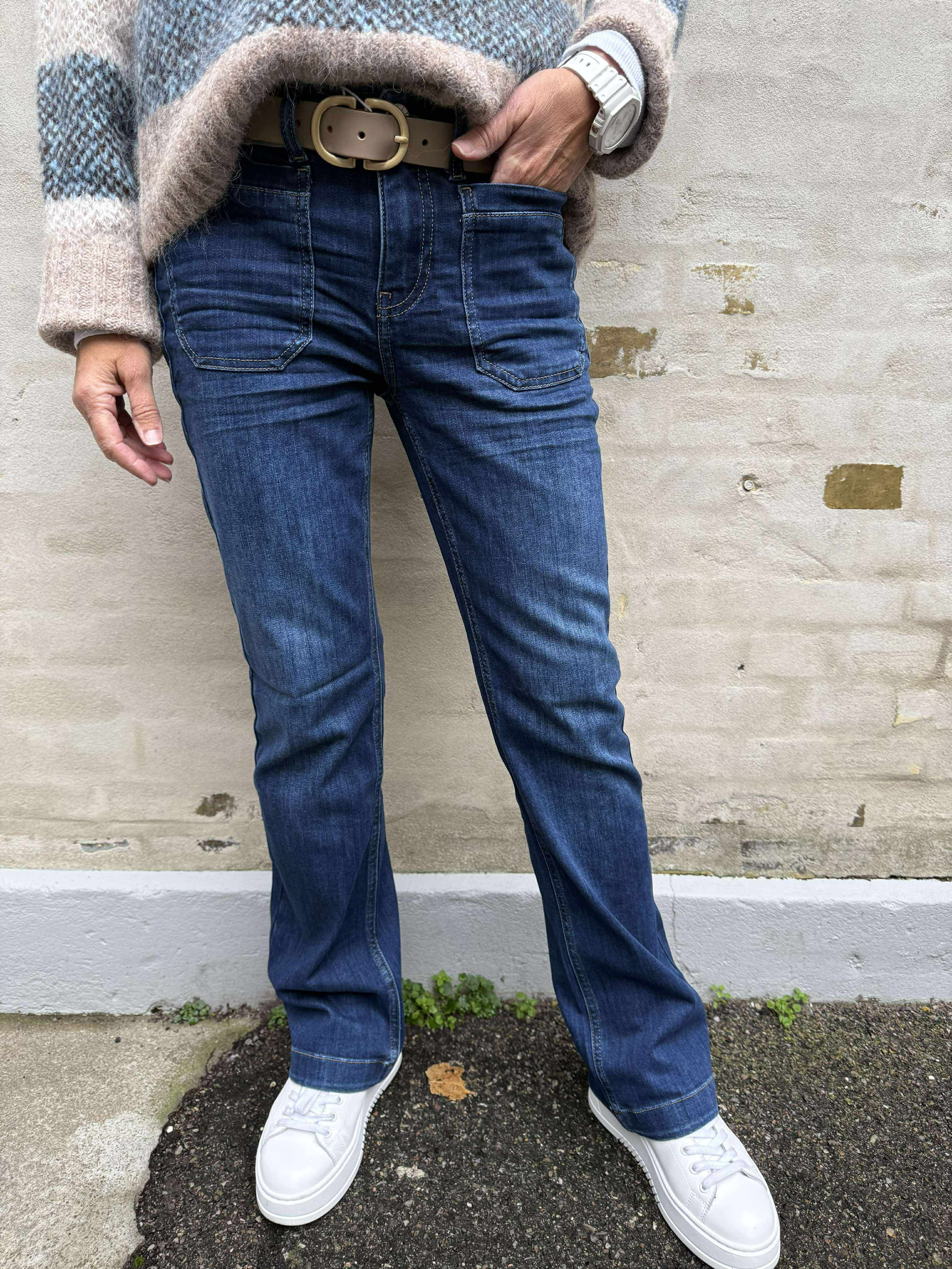 Bootcut Jeans - Dark Blue Washed