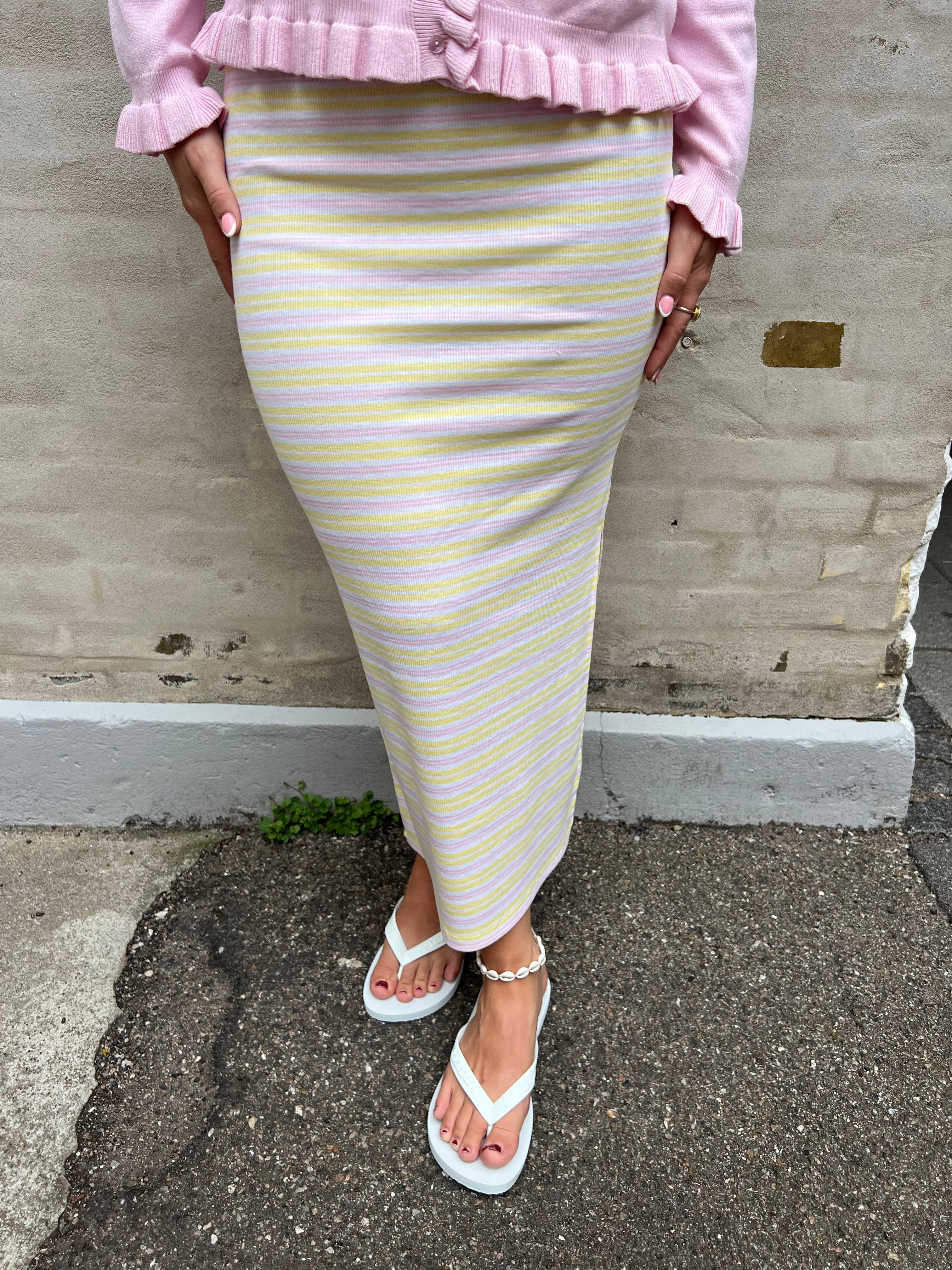Jayjay HW slit skirt banana pink