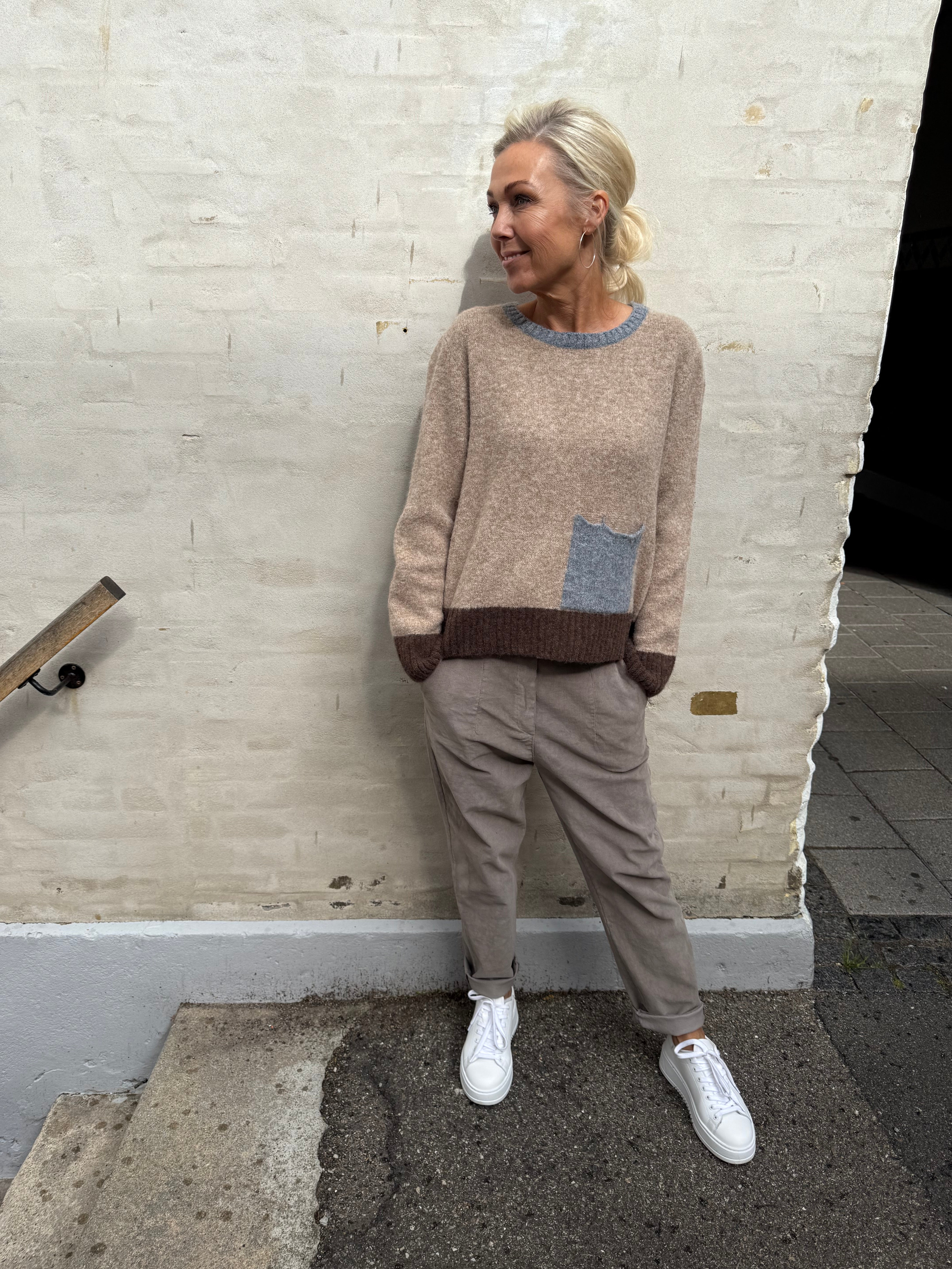 PREORDER-Elora Knit - Camel Denim