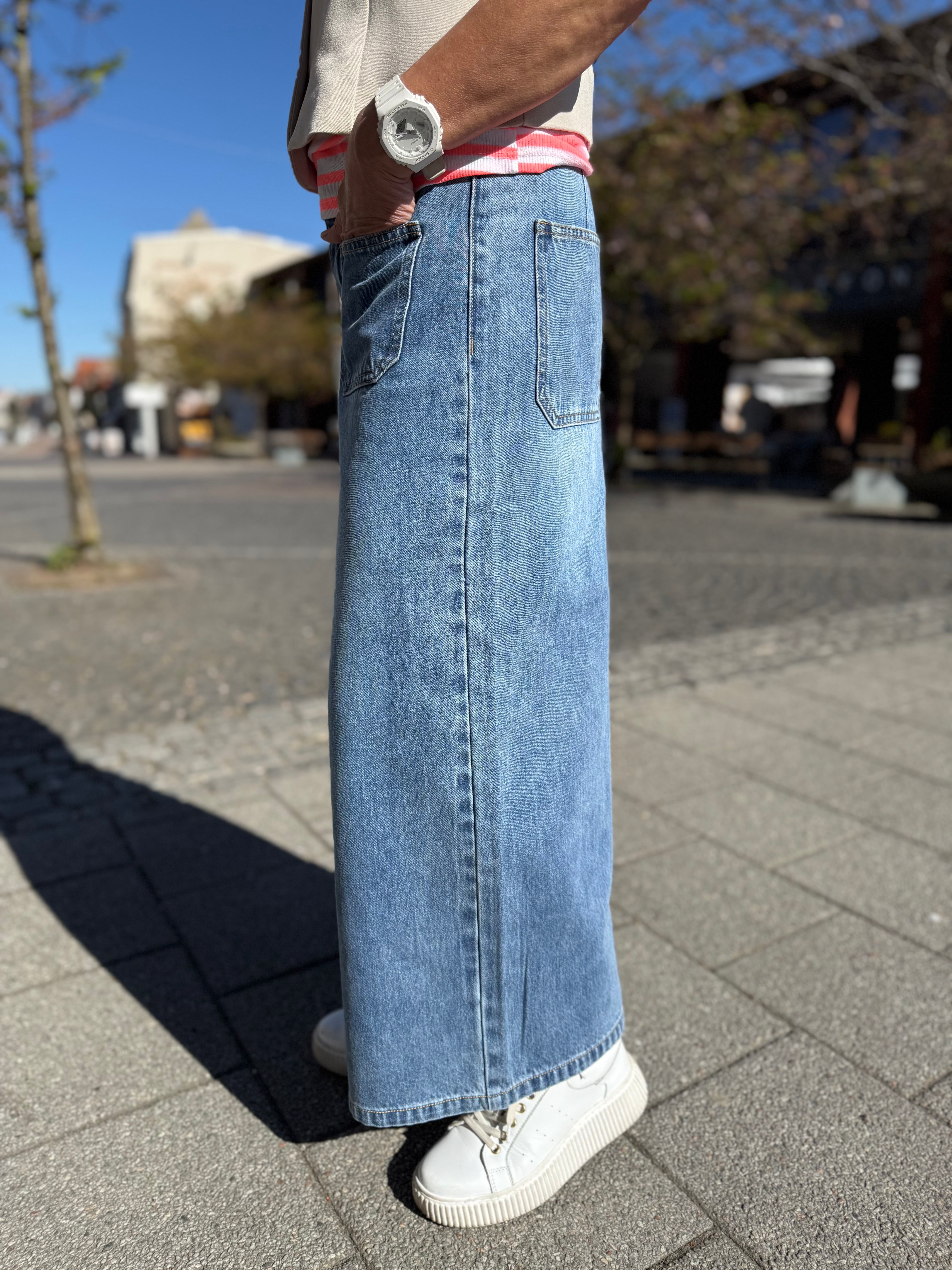 FULLA MW DENIM CULOTTE - Medium Blue Denim