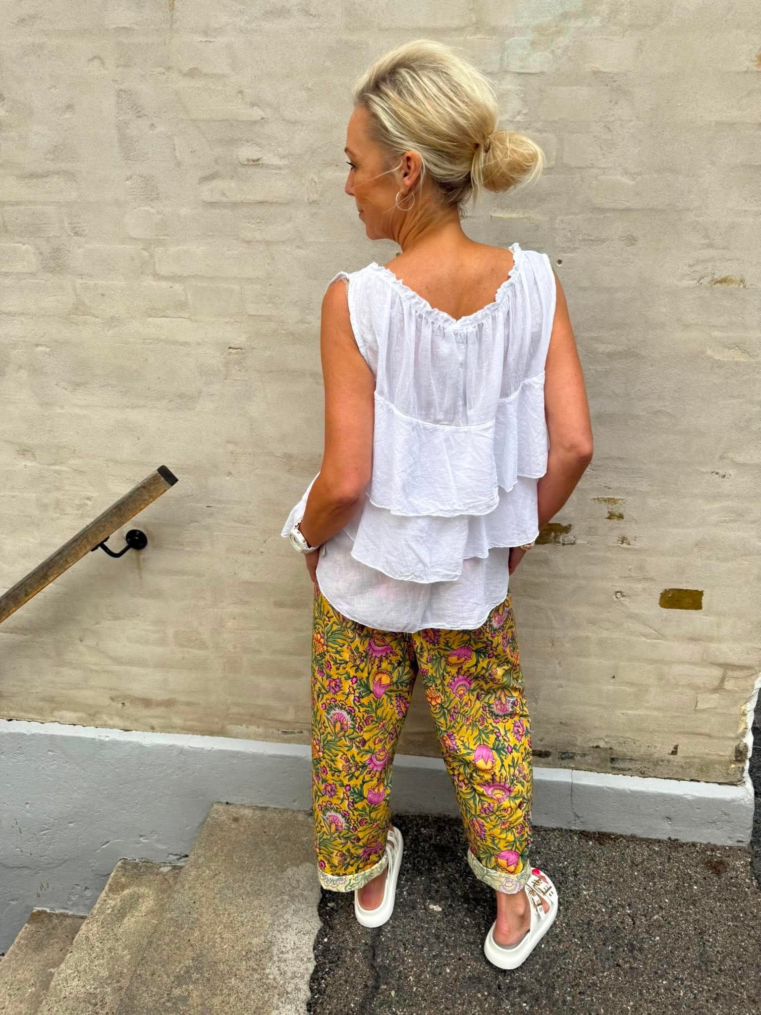 Ruffle Top - White