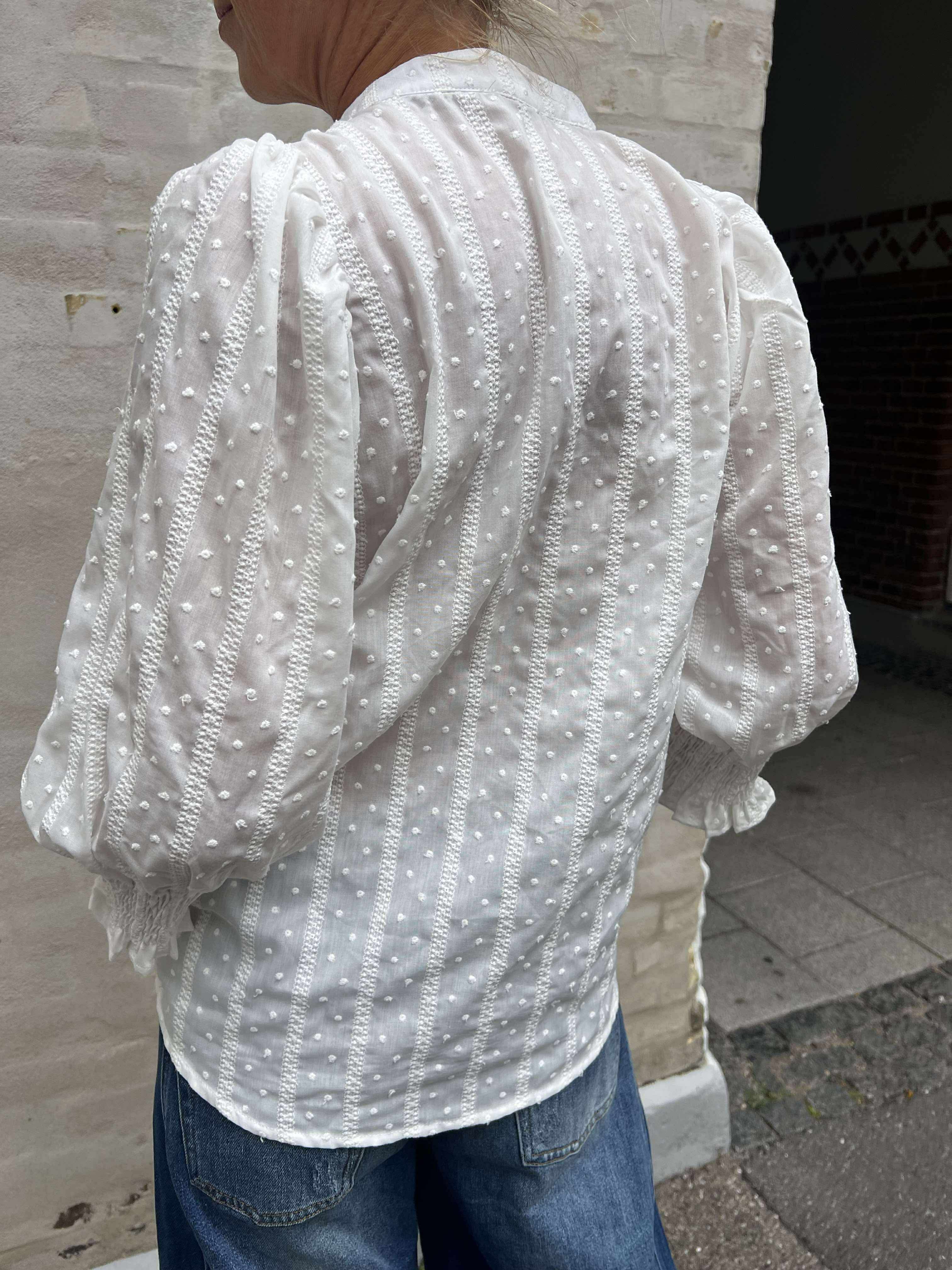 Maddie Frill Shirt - White
