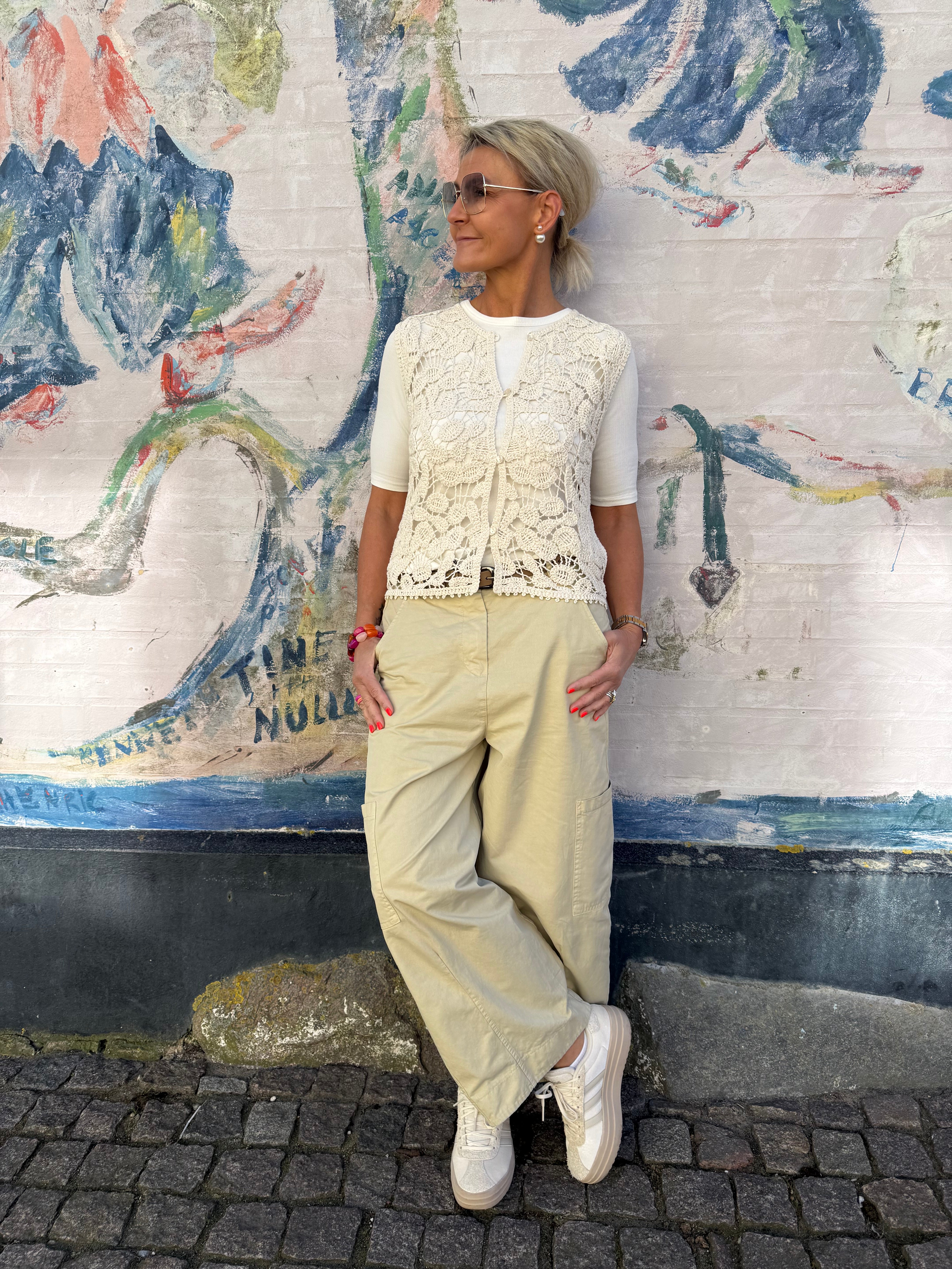 KellyCC Crochet Top - Bone