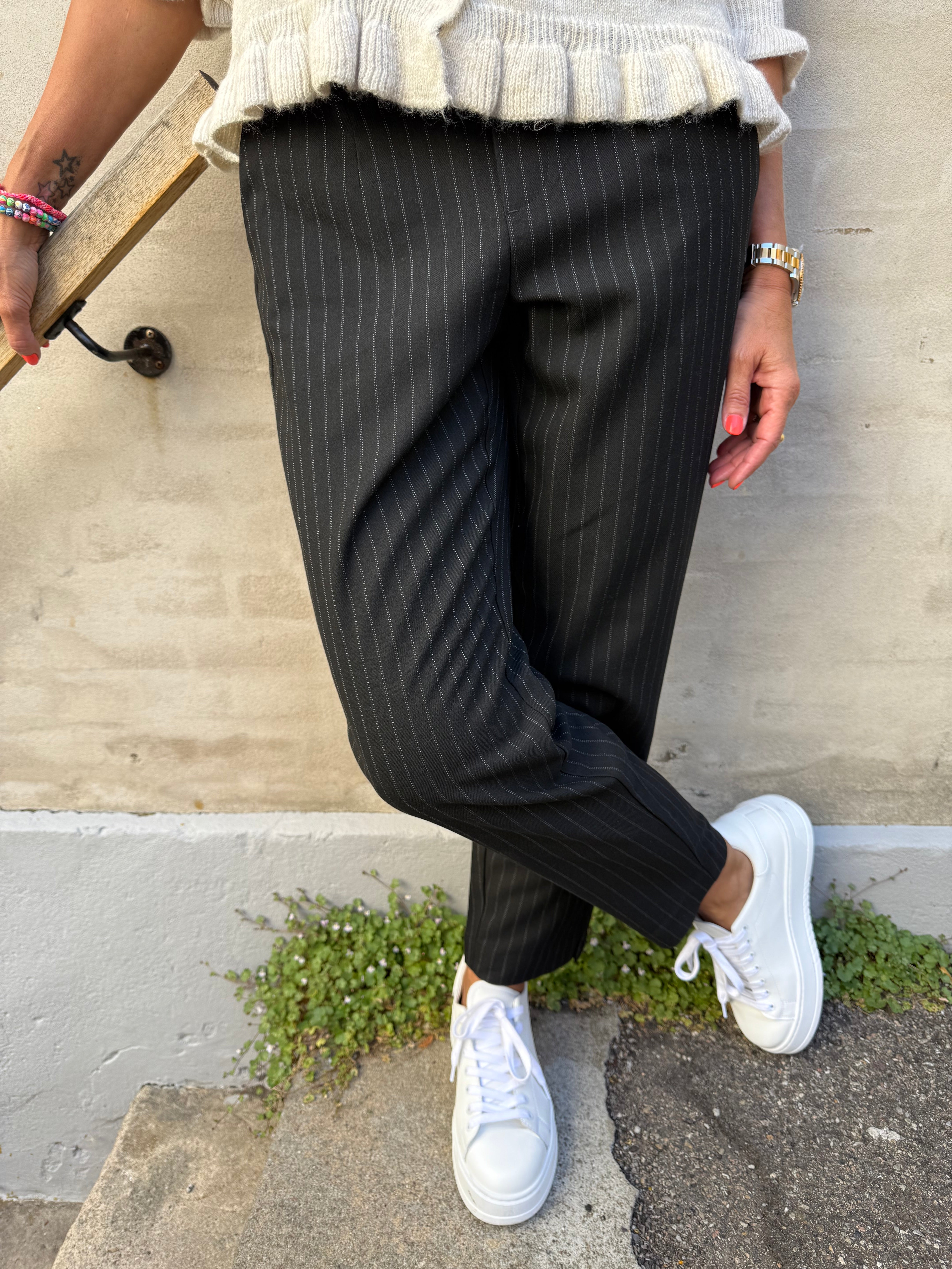 Lisa Slim Pant - Black/Grey