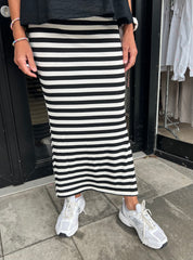 Everyday stripe Skirt - White/Black