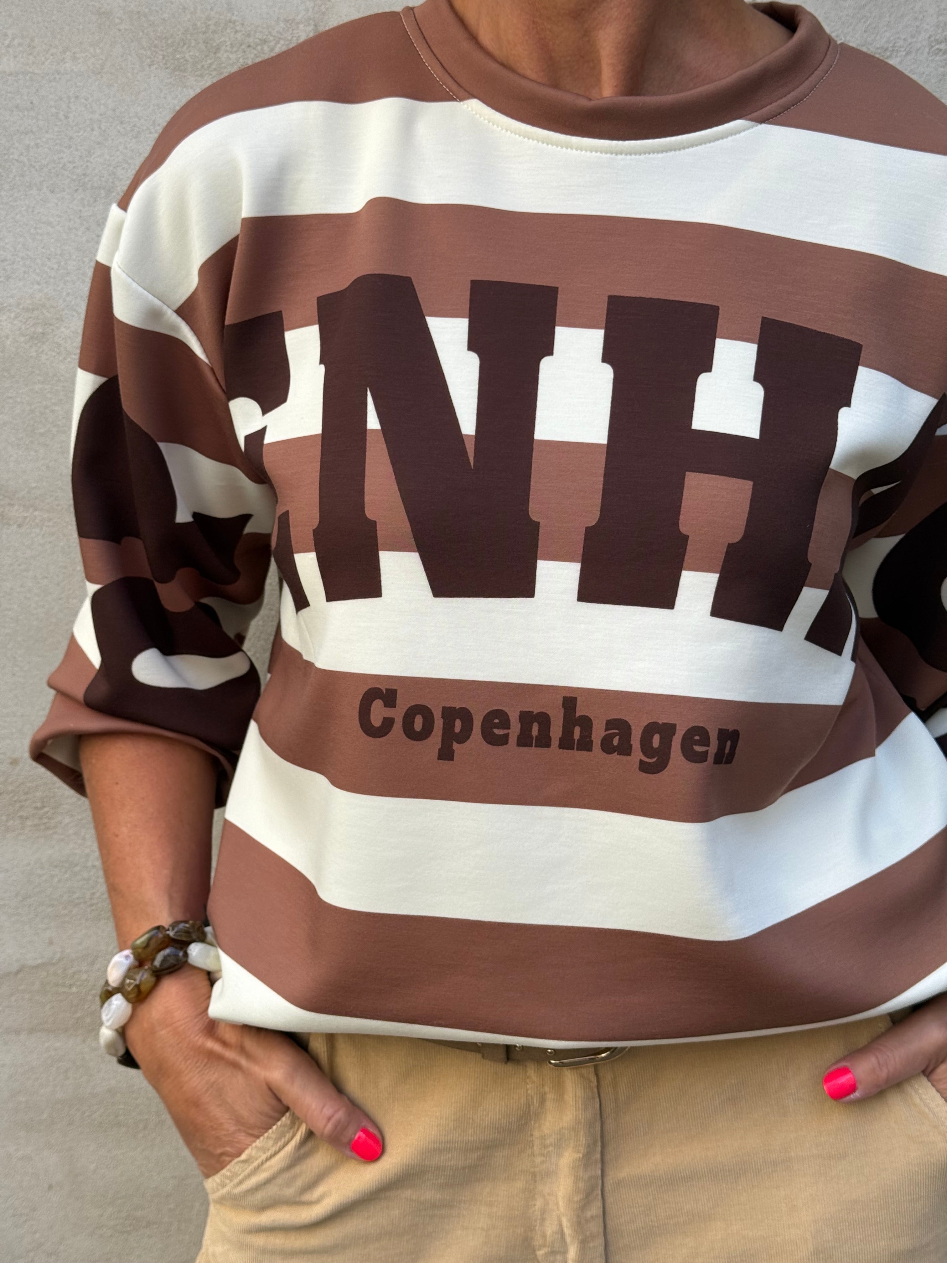 Nerina Sweatshirt - Kamel/Mörkbrun