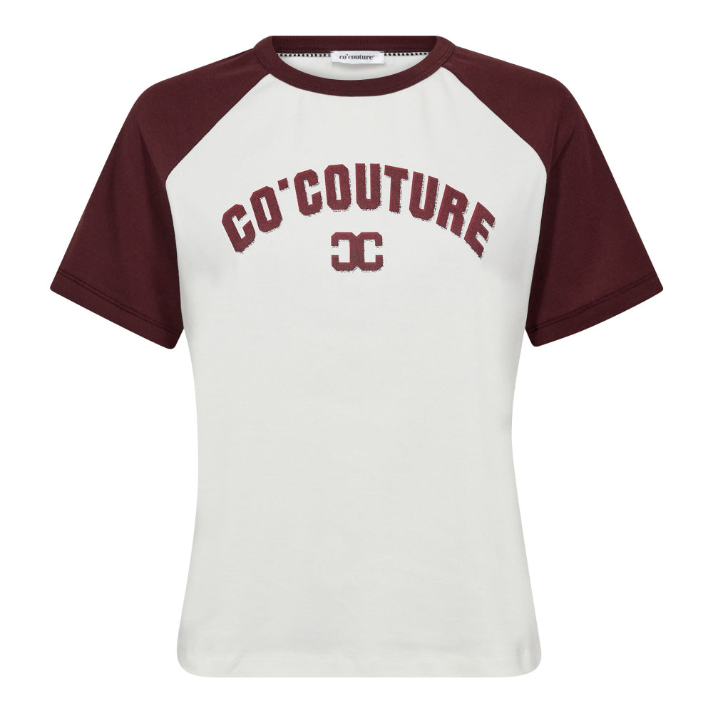 Edgecc Block Tee Offwhite/winered