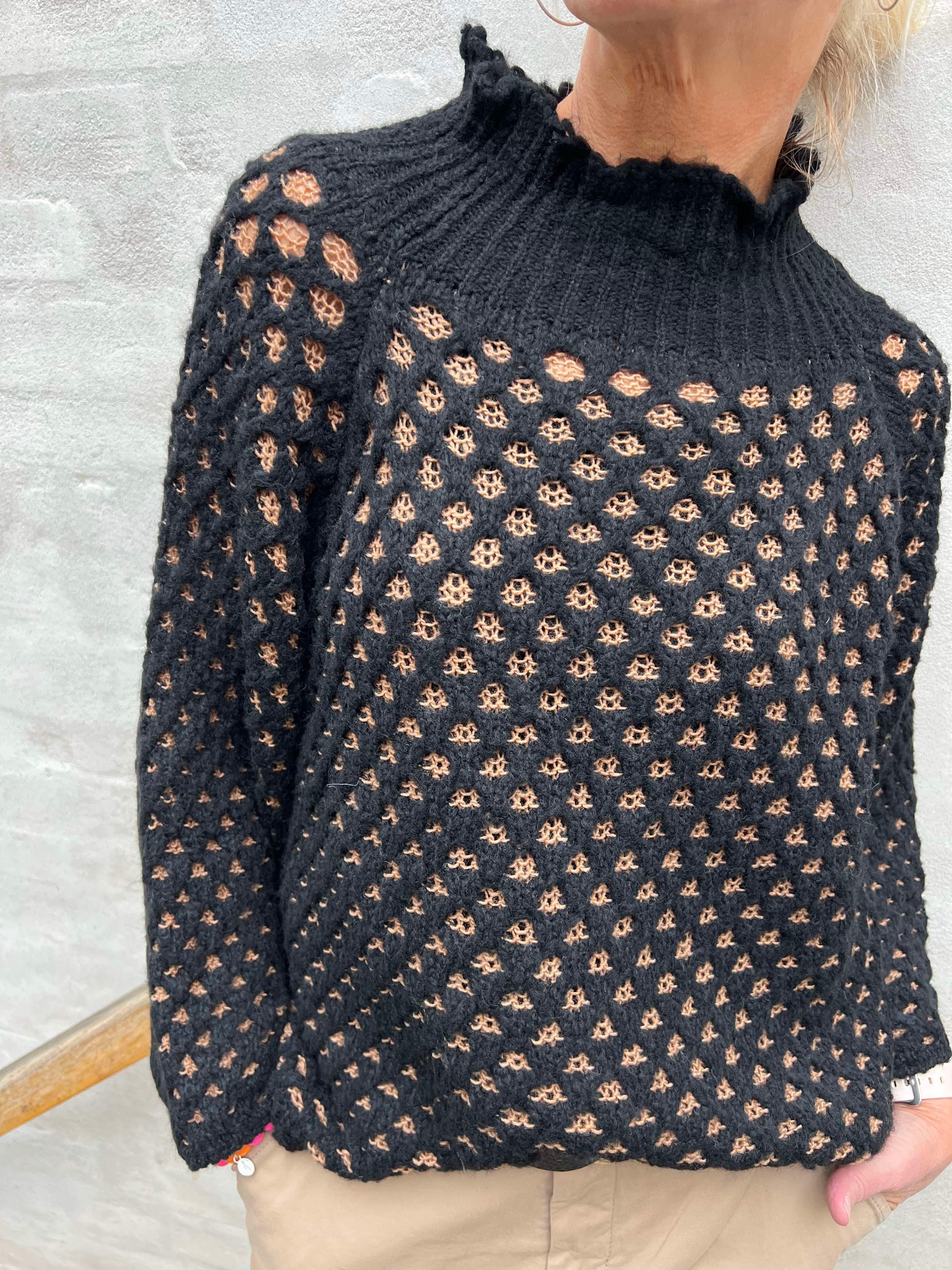 Clemence knit black/camello