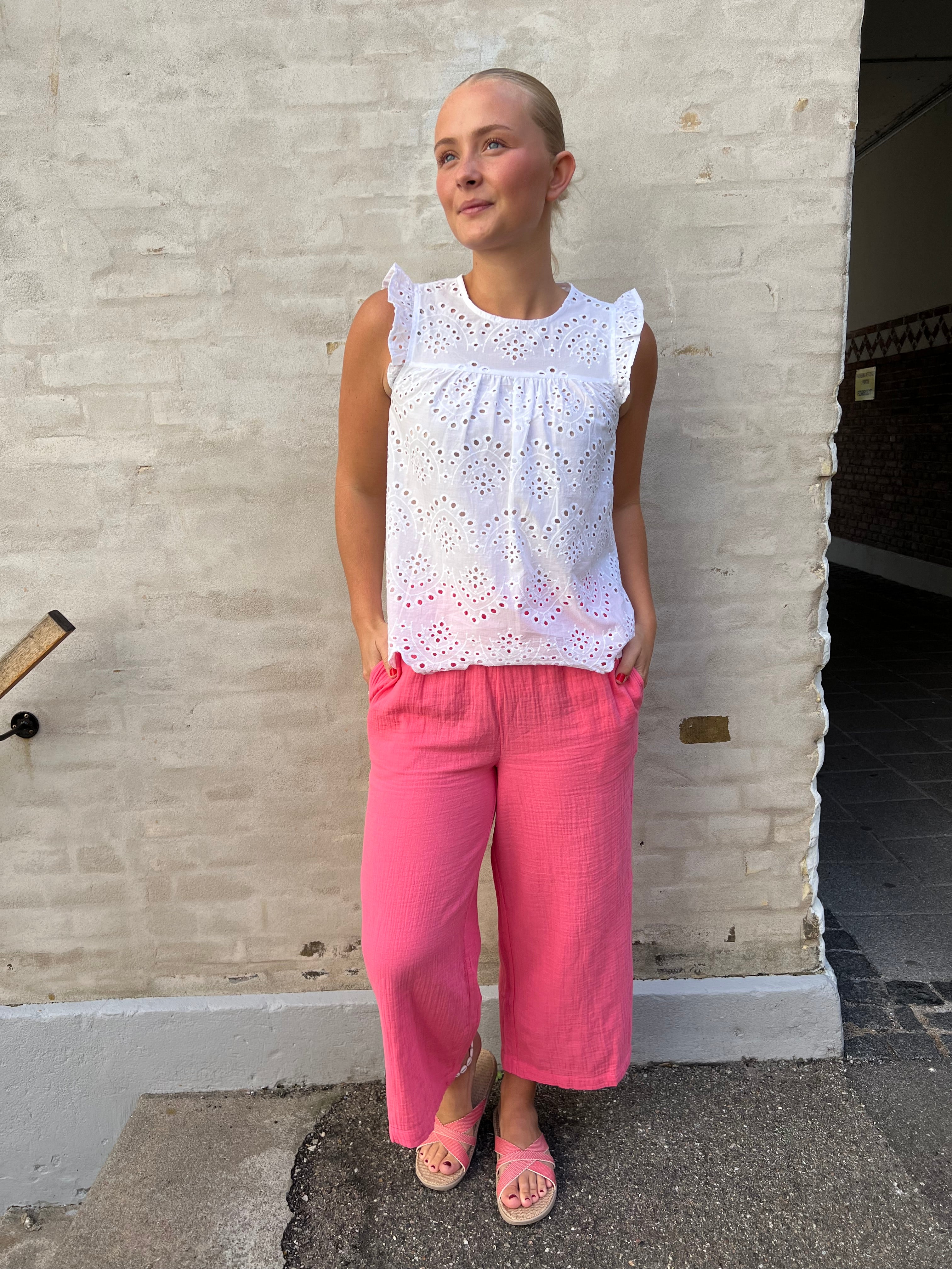 Sastina Culotte Pants Pink Lemonade