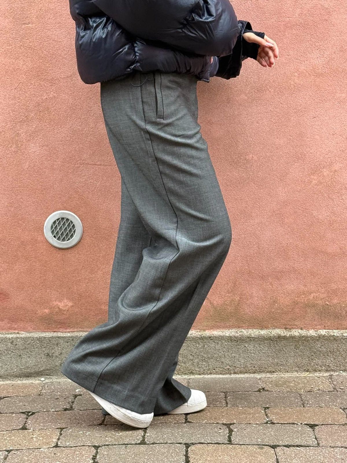 JackyCC Wide Pant - Mid Grey