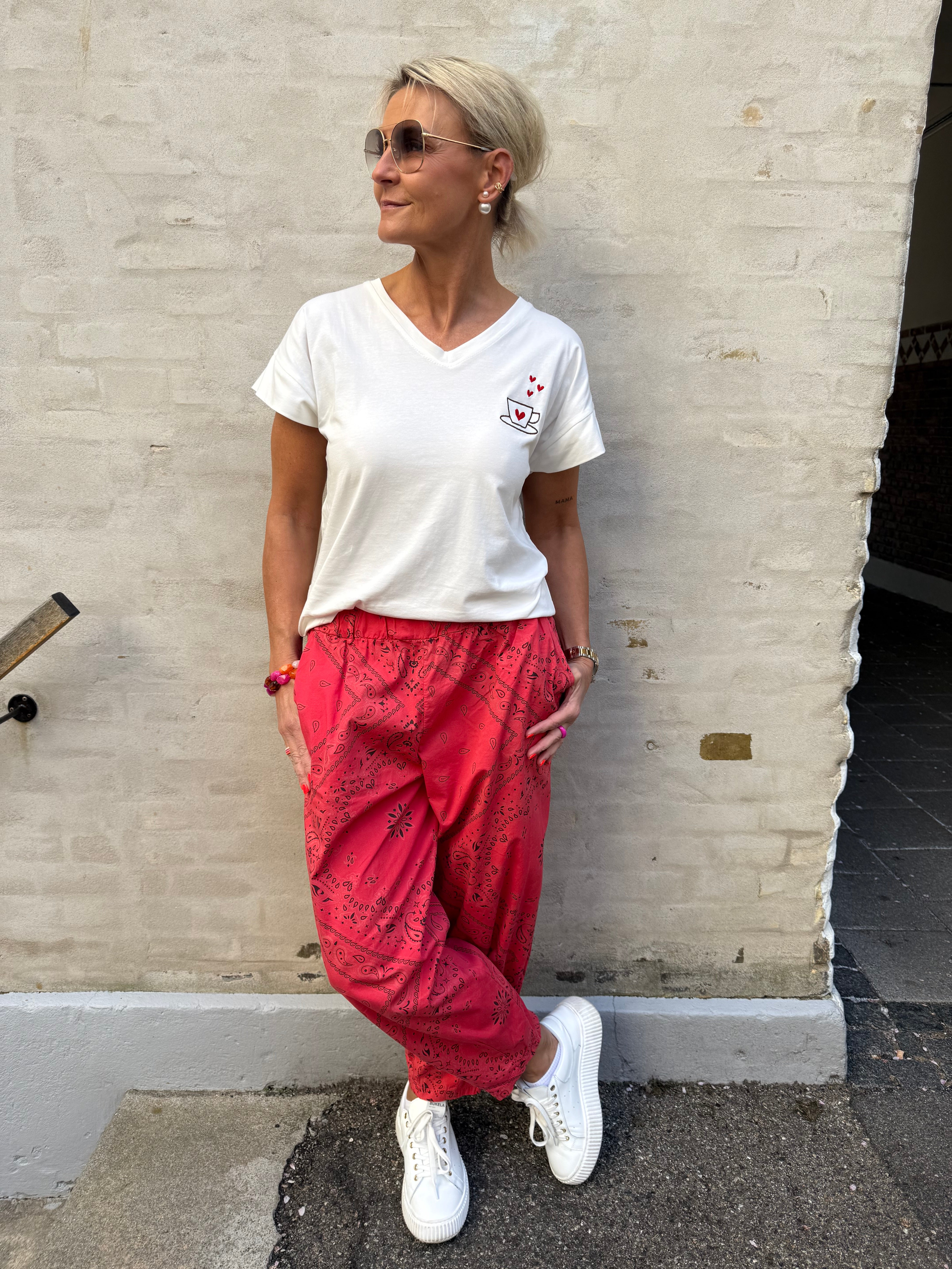 ABBIE Barrel Pant - Red Paisley
