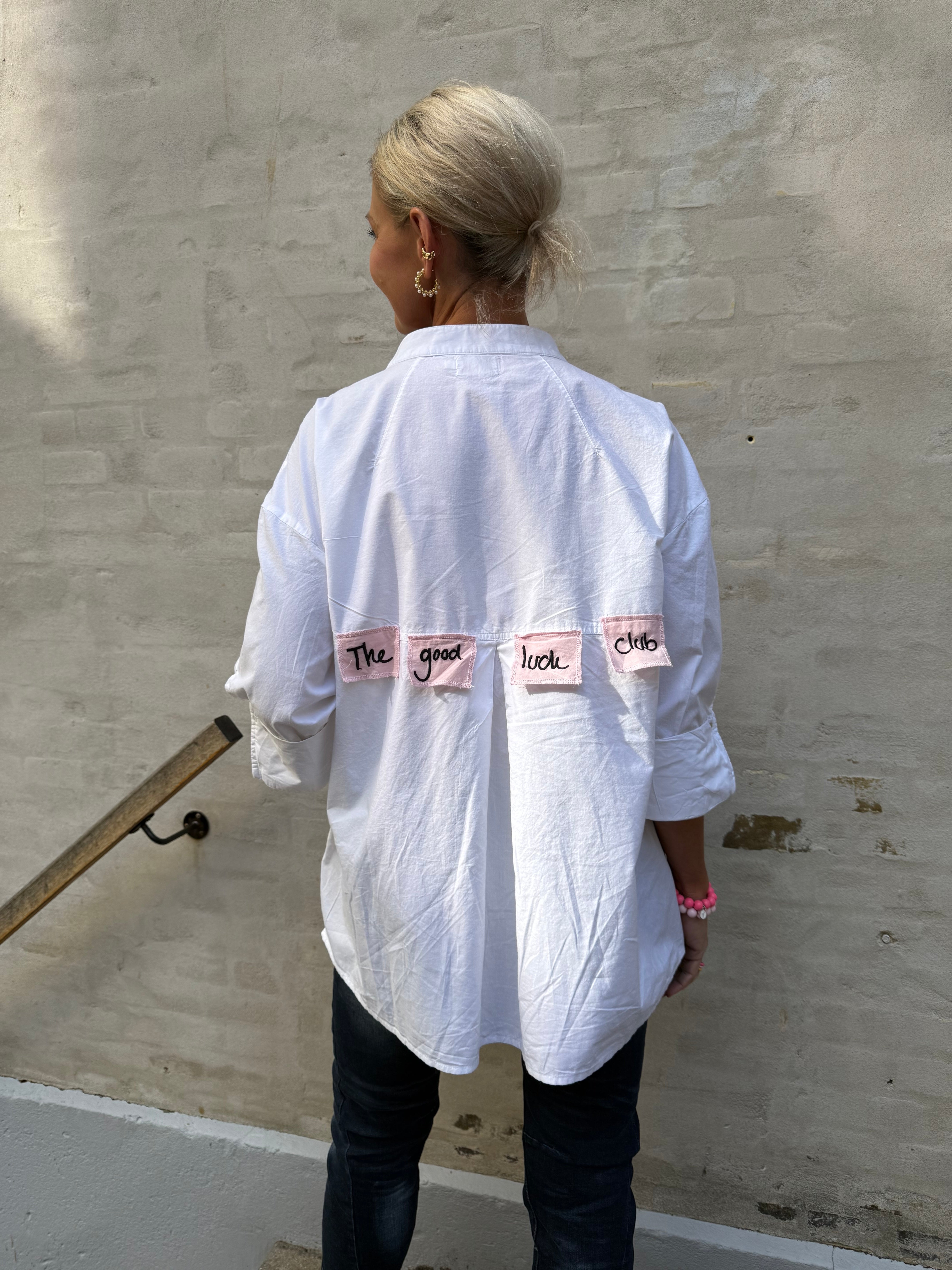 Luna shirt The good luck club - Paper White