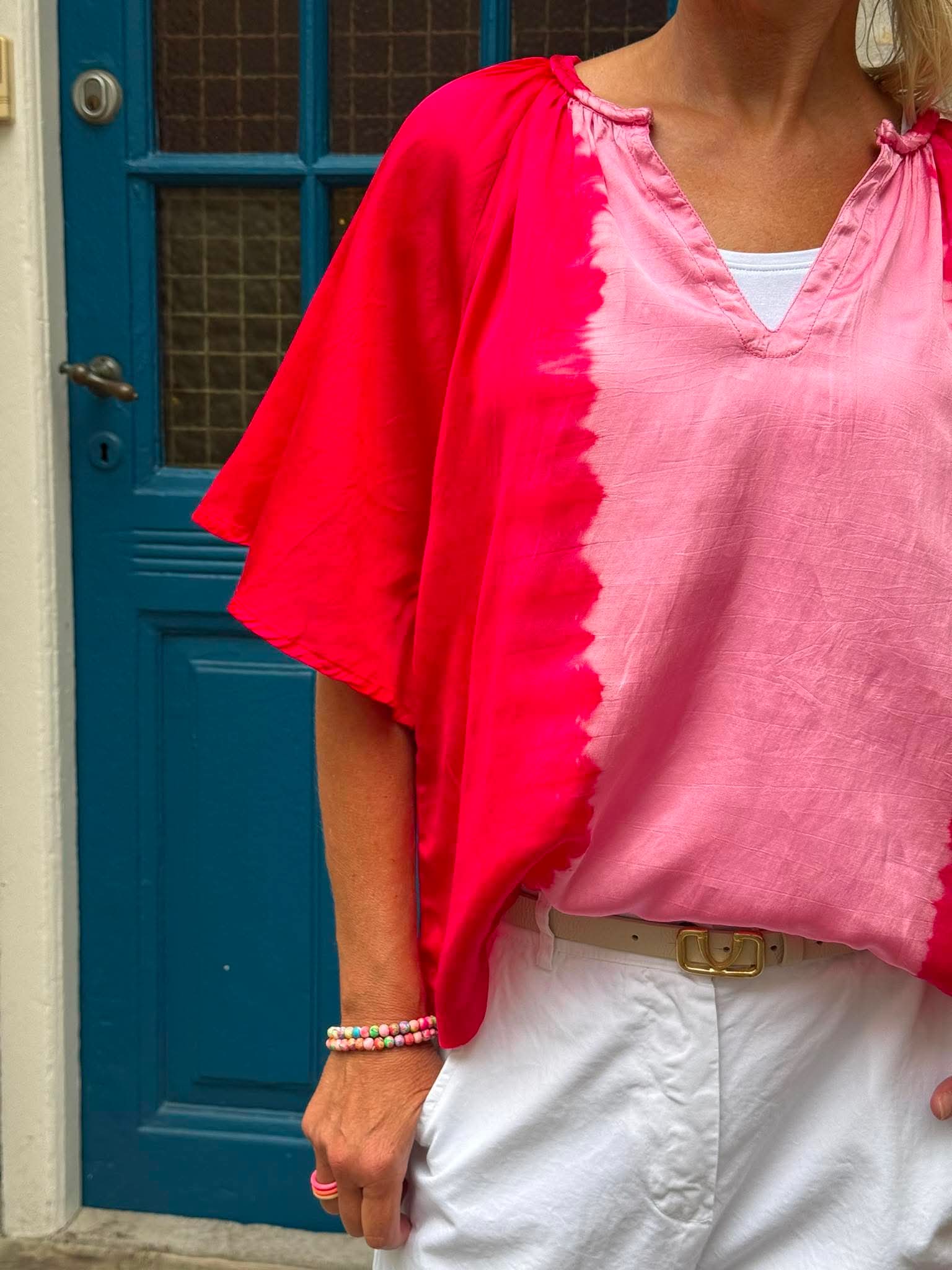 KikiGO Blouse - Geranium Pink
