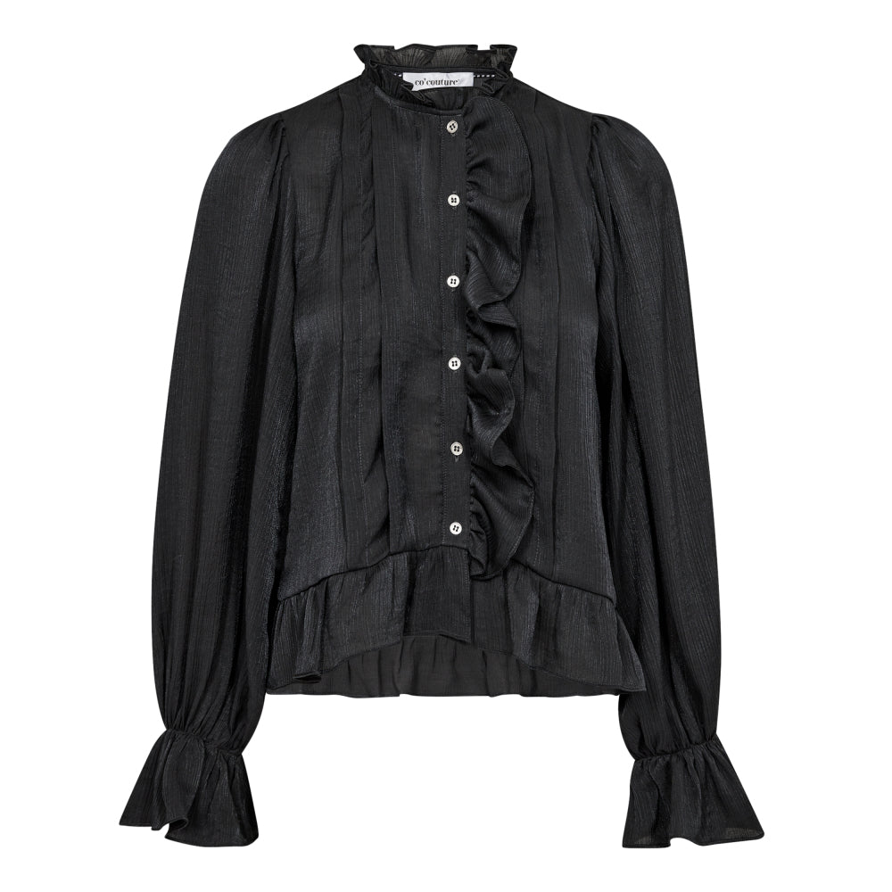 MelinaCC frill shirt antracit