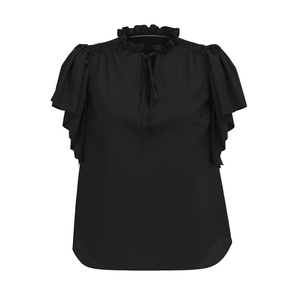 Hera Frill Top Black