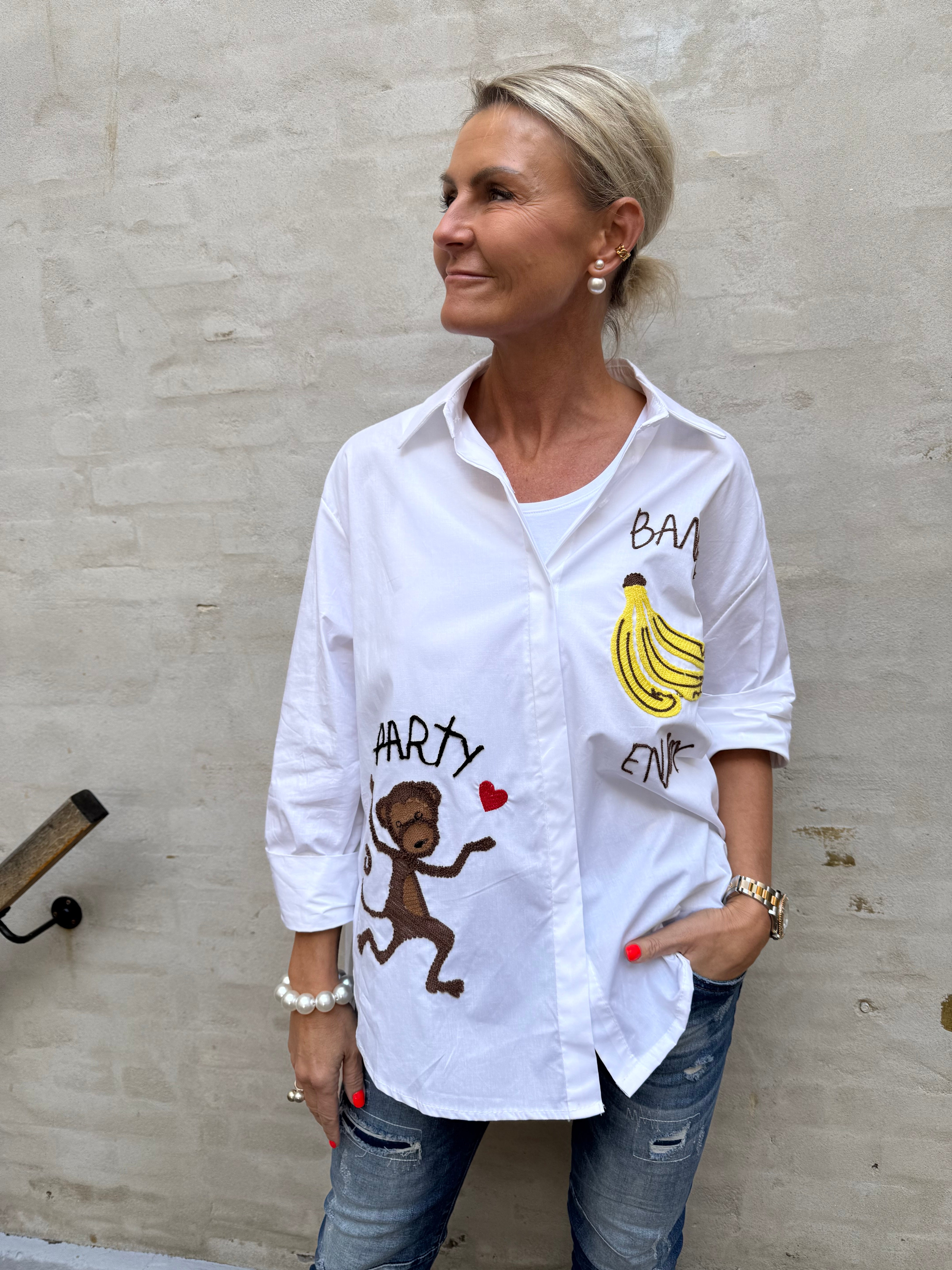 Banana Party Skjorte - Hvid