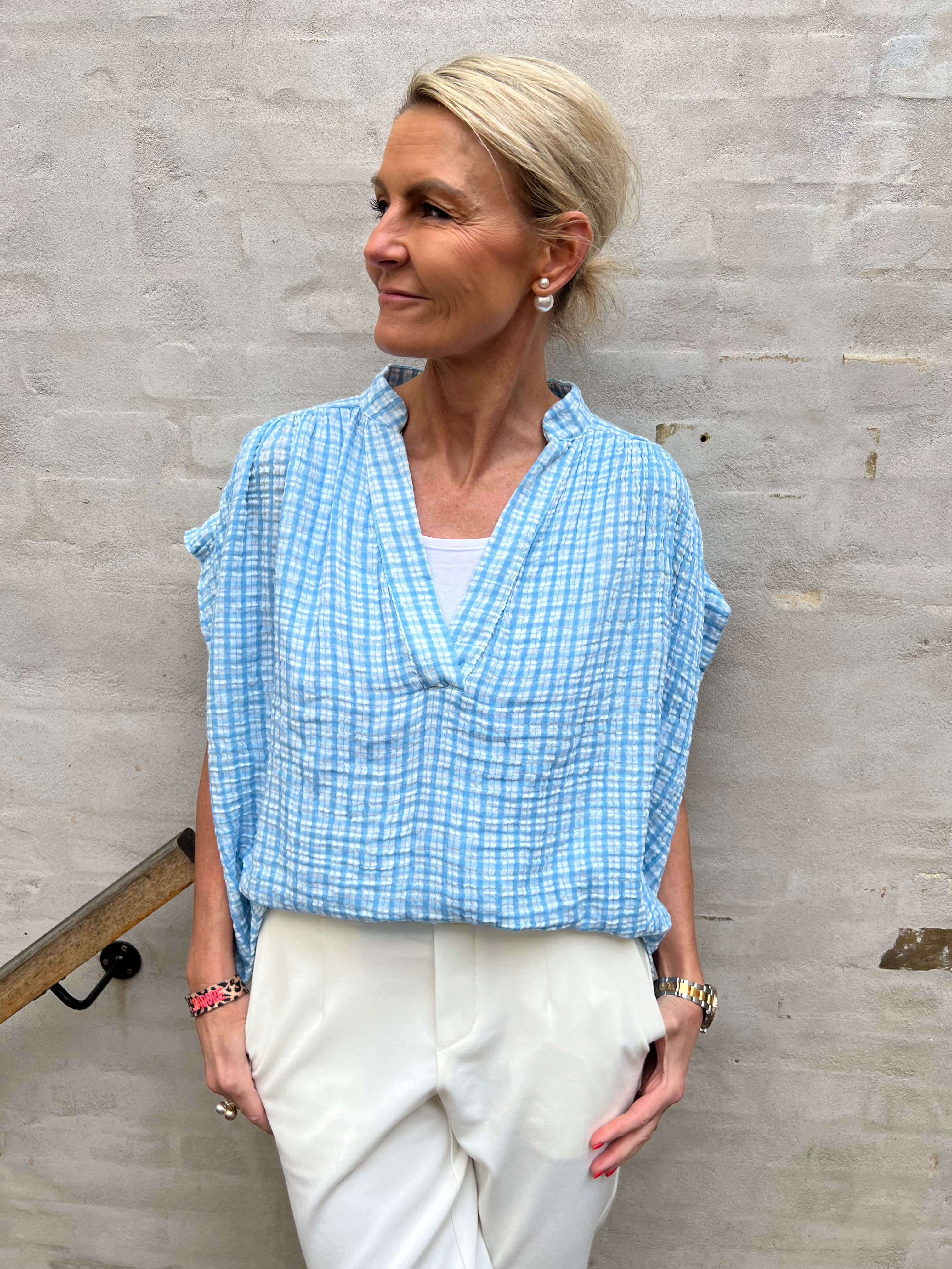 Roma blouse blue
