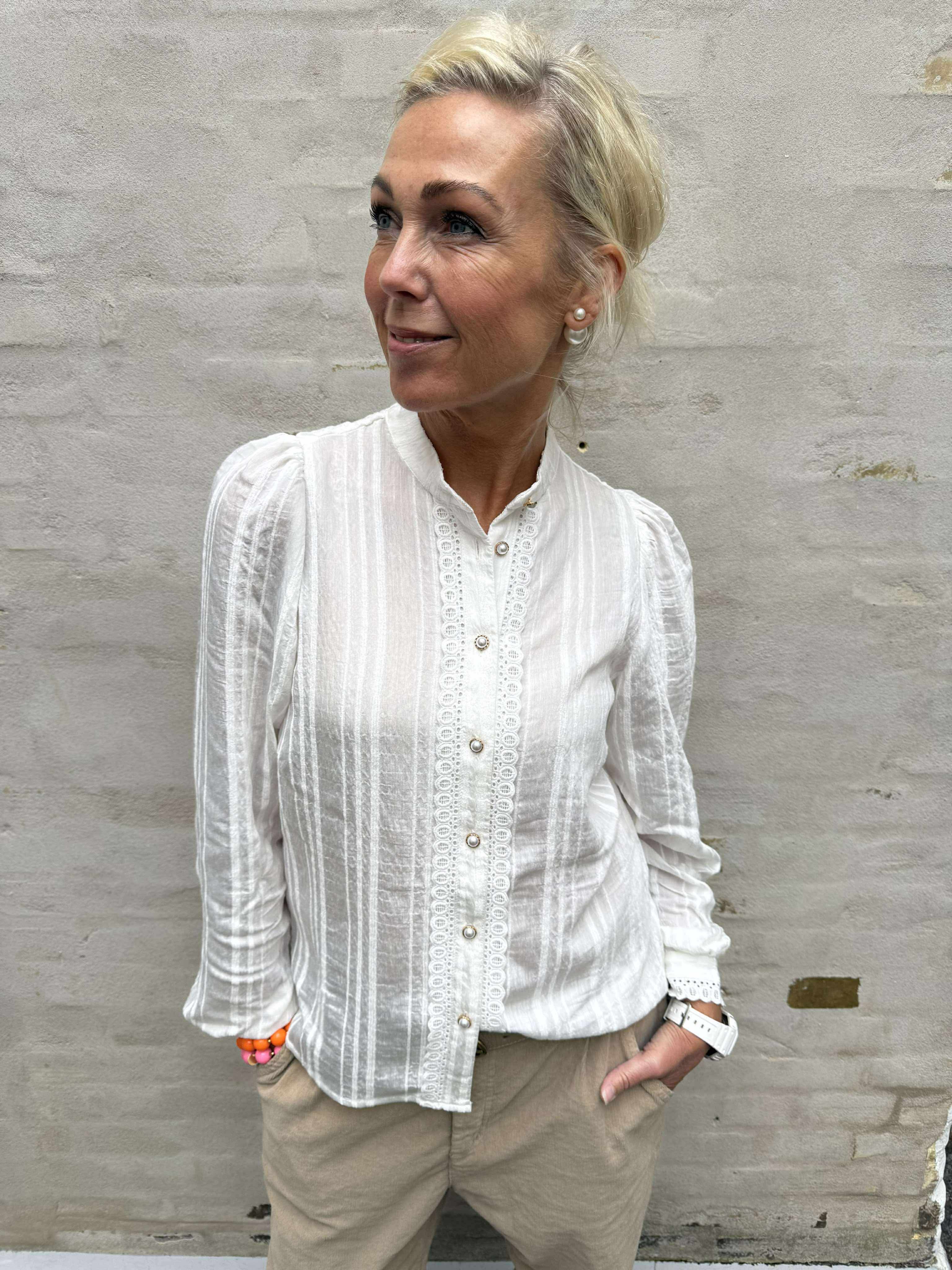KesiCC Lace Shirt - White
