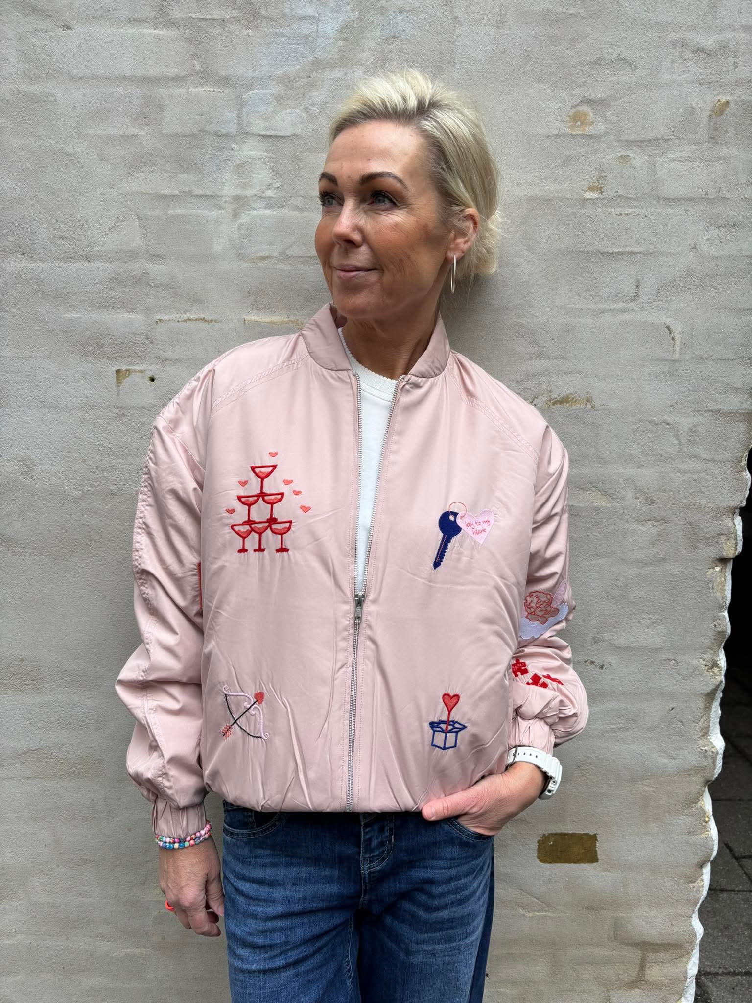 Mi Amore Bomber jacket - Rosa