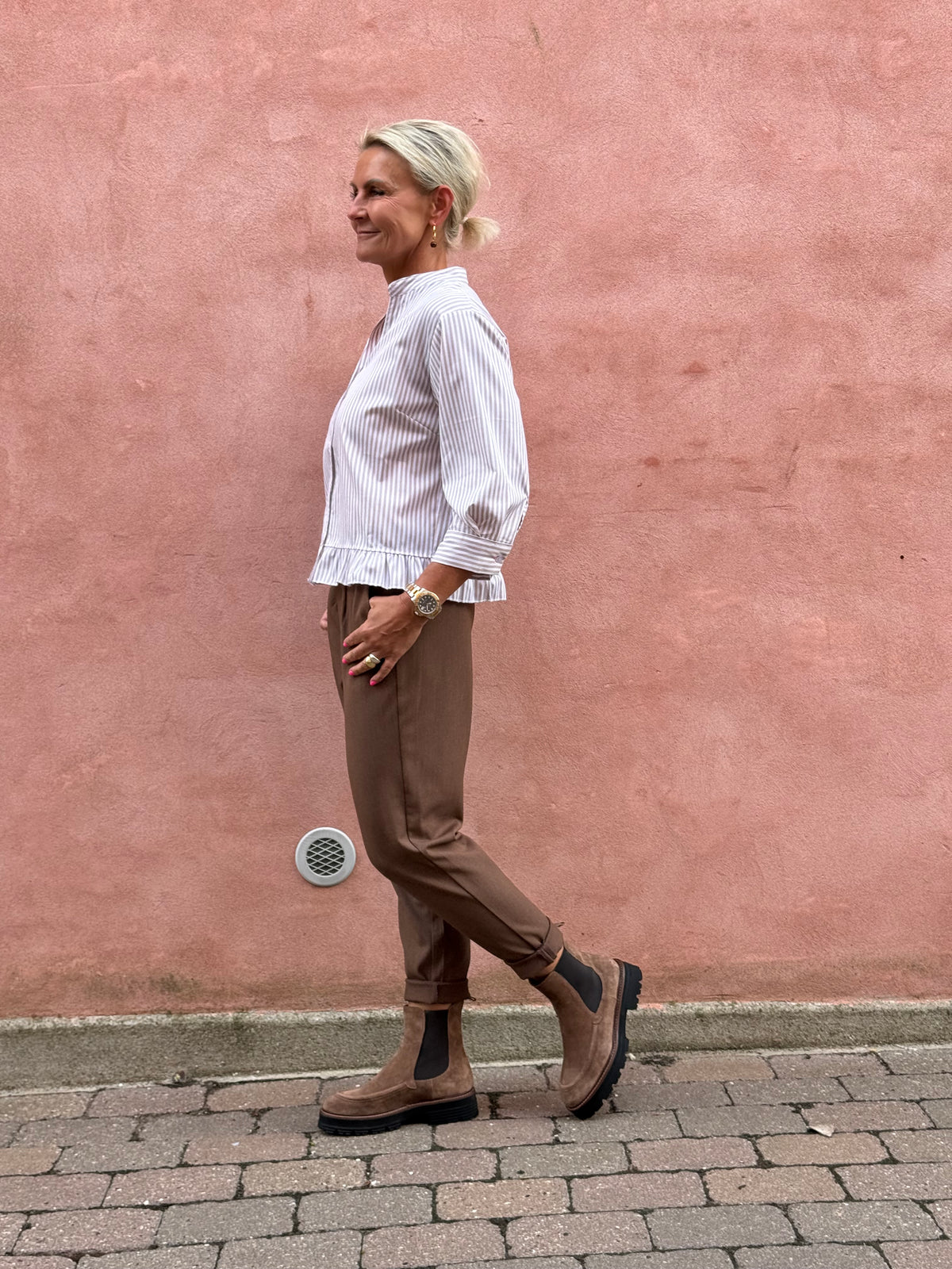 L´amour Shirt - Beige Stripe