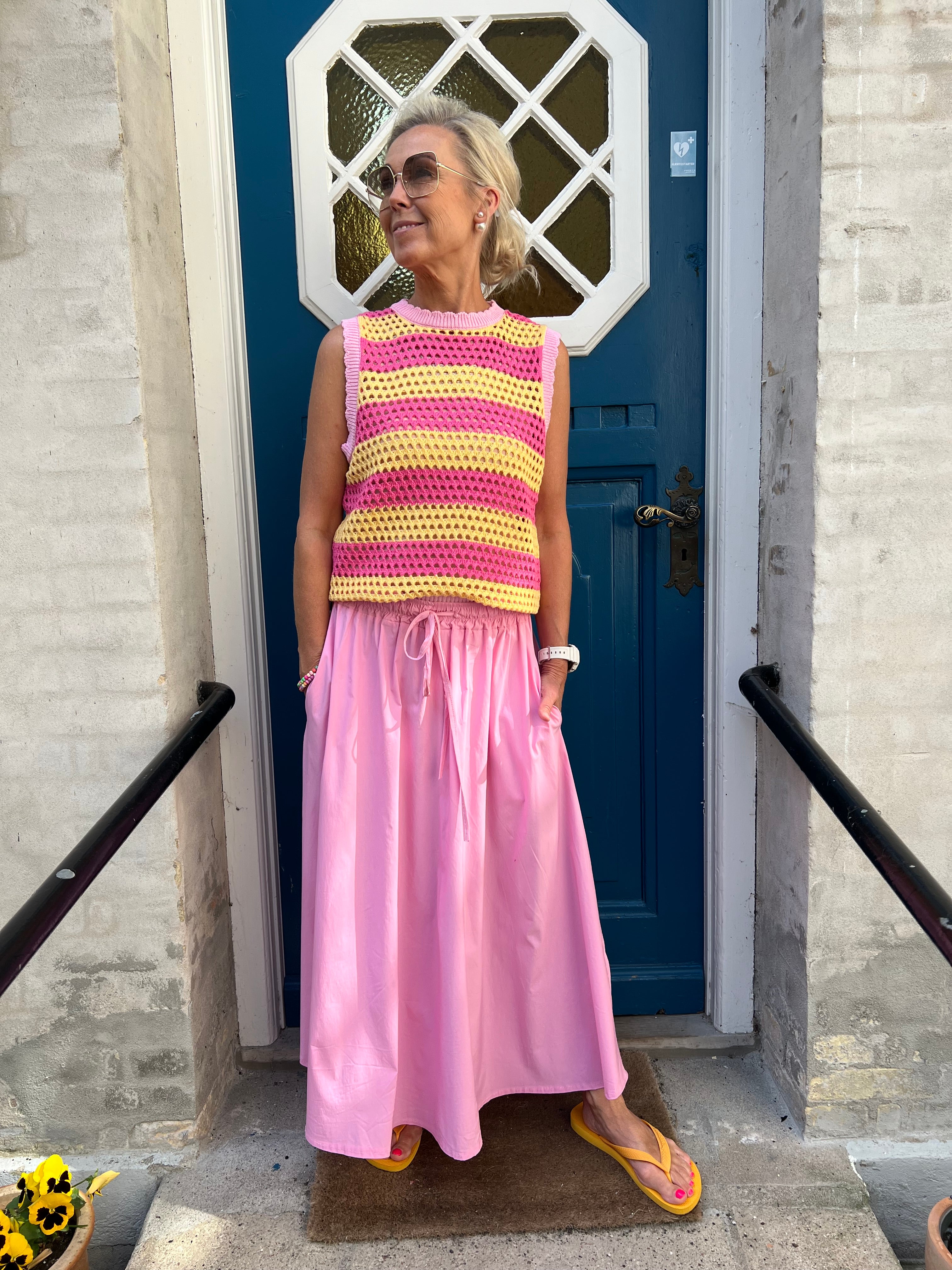 Manga Vest - Pink/Yellow