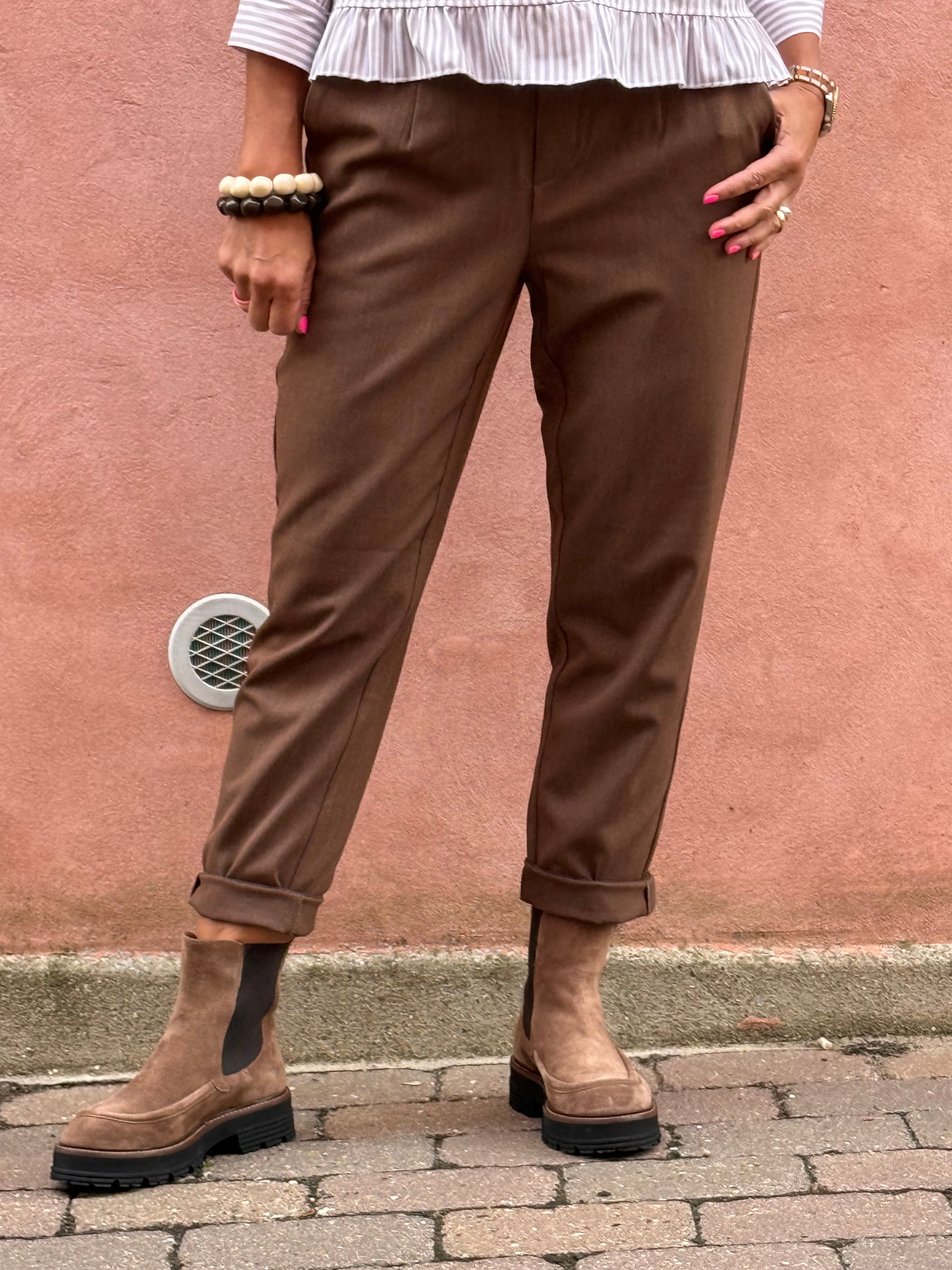 Lisa Slim Pant - Carafe Melange