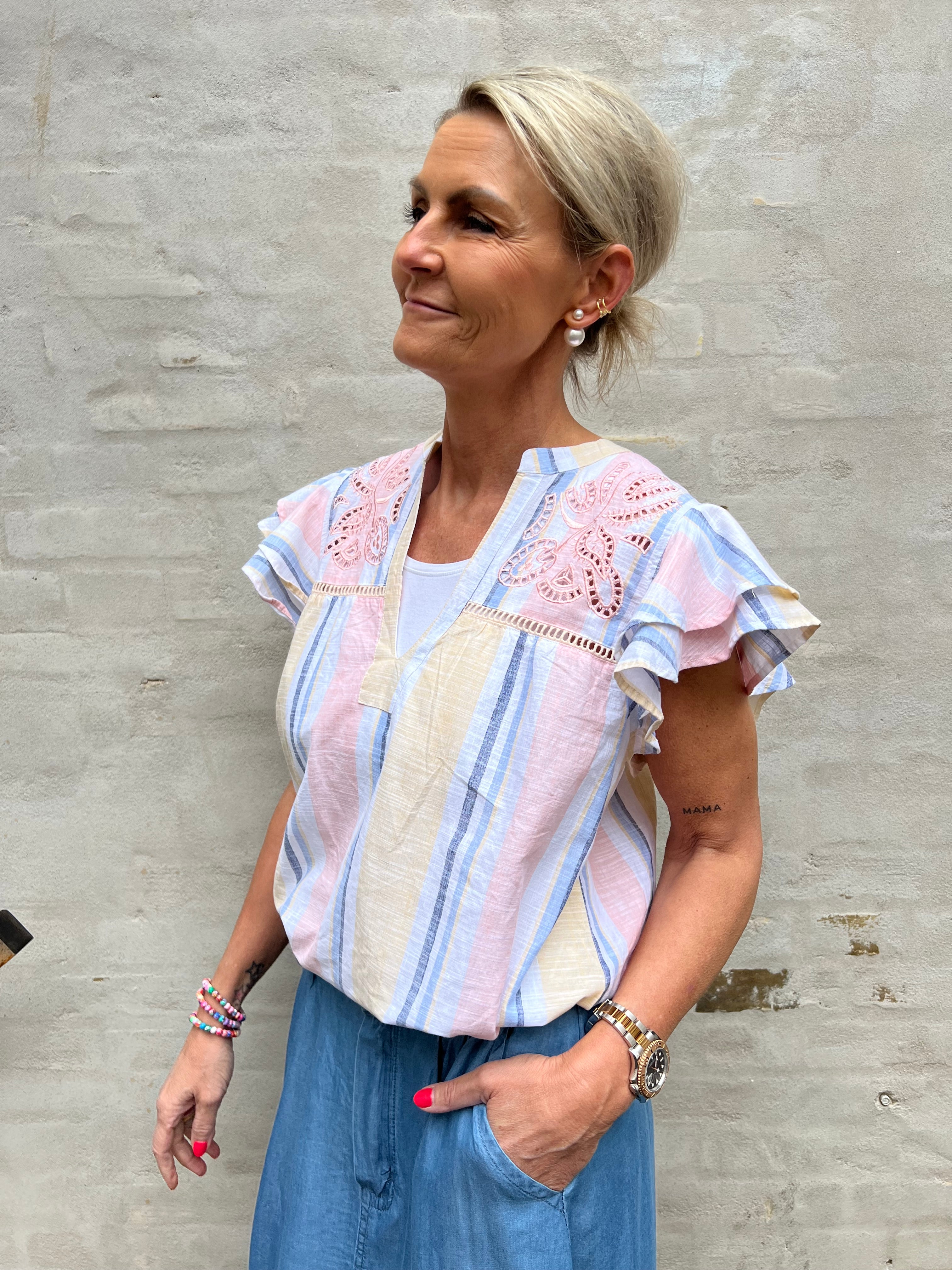Christel Top - Yellow Stripe