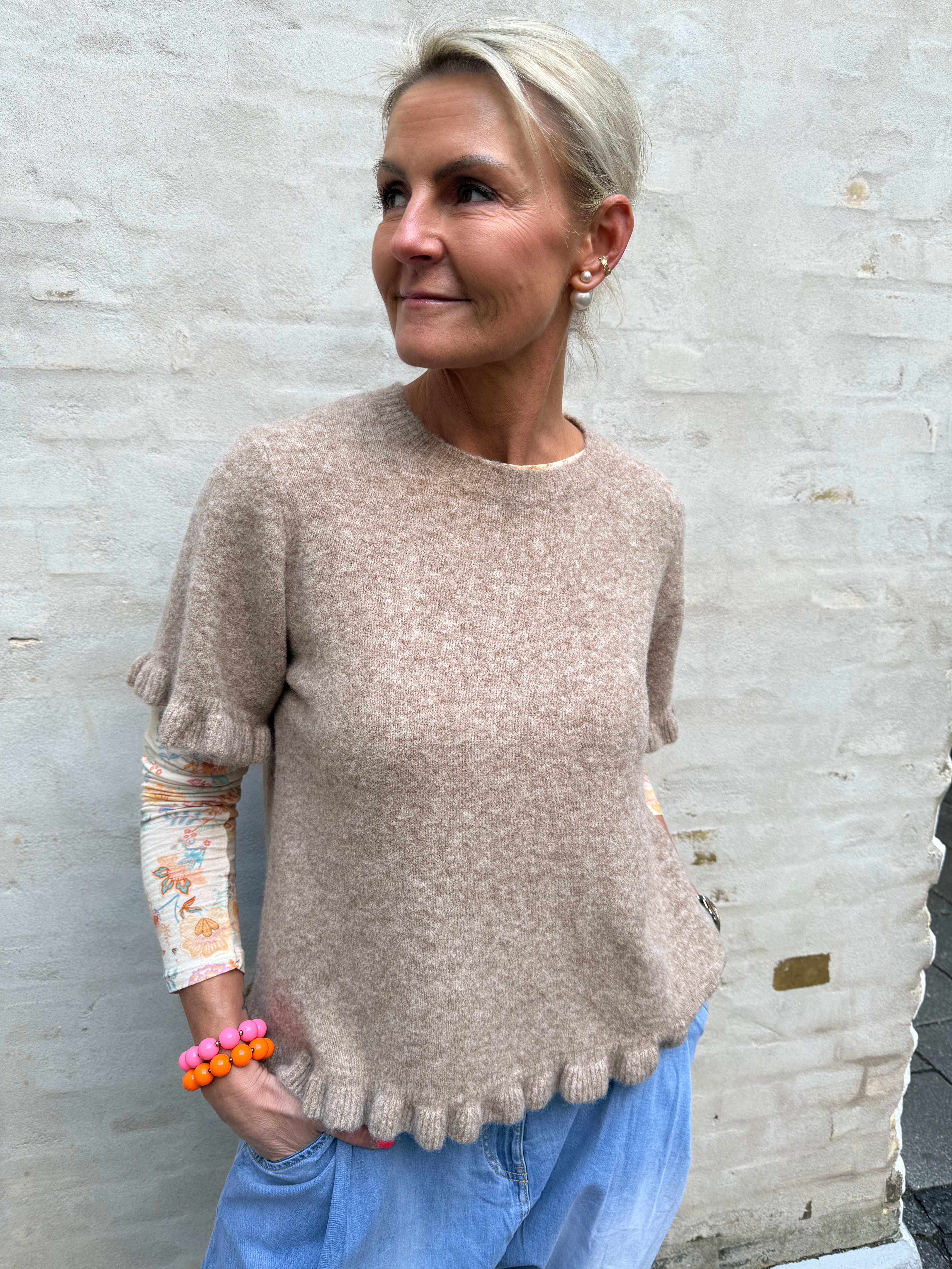 PREORDER-Elissa LS Tee - Beige