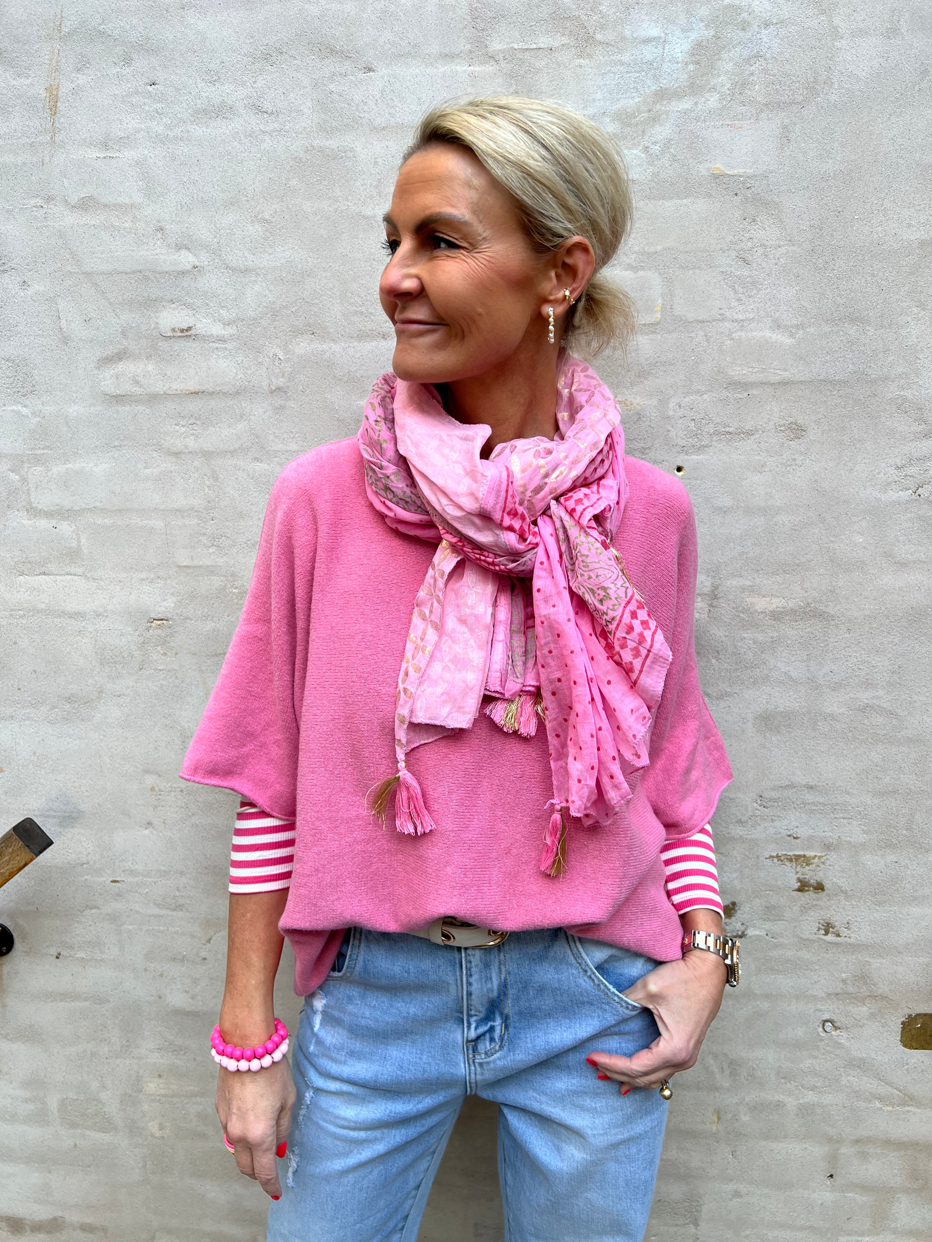 Cyrille scarf pink- gold