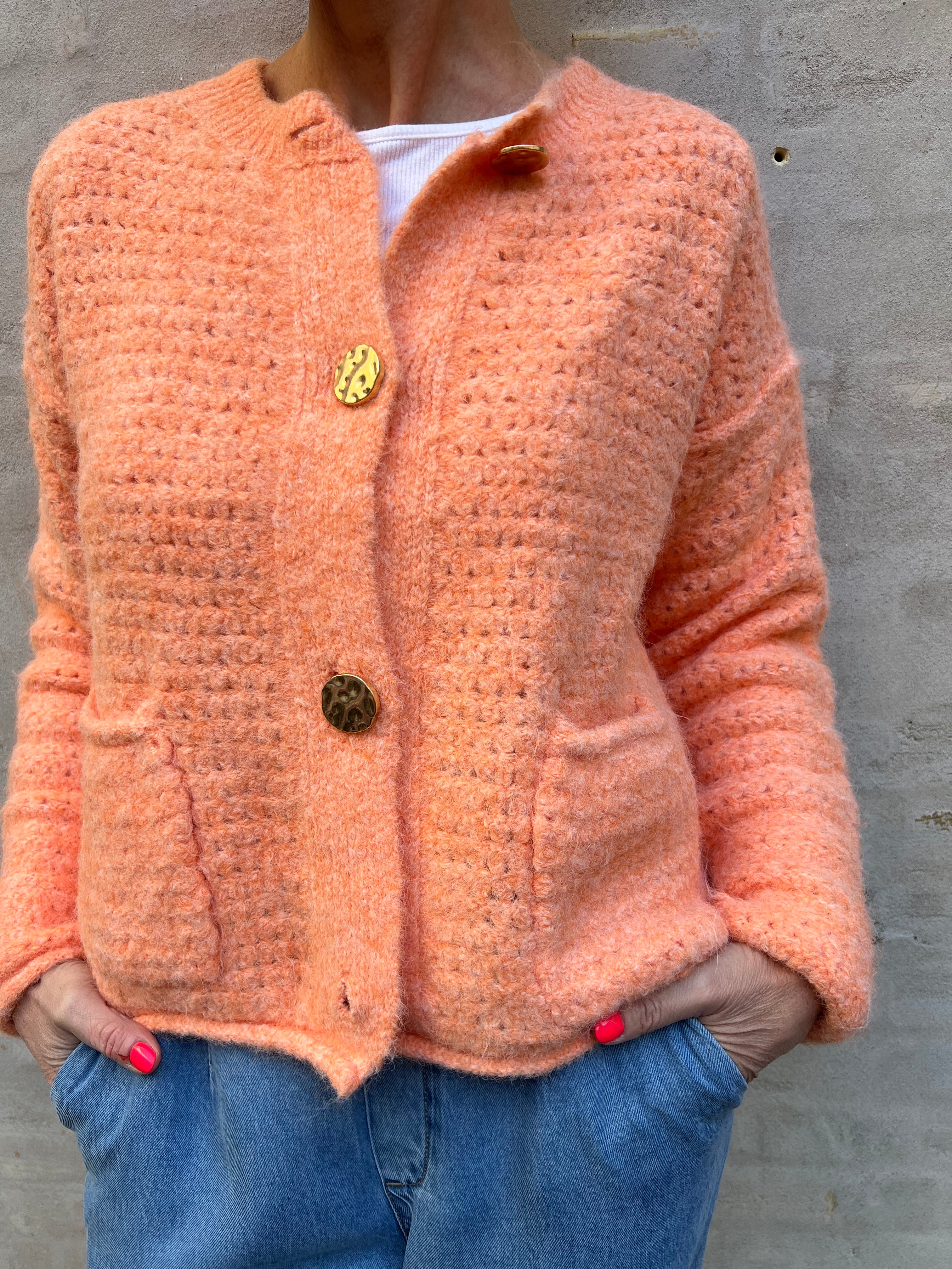 Gilet cardigan orange