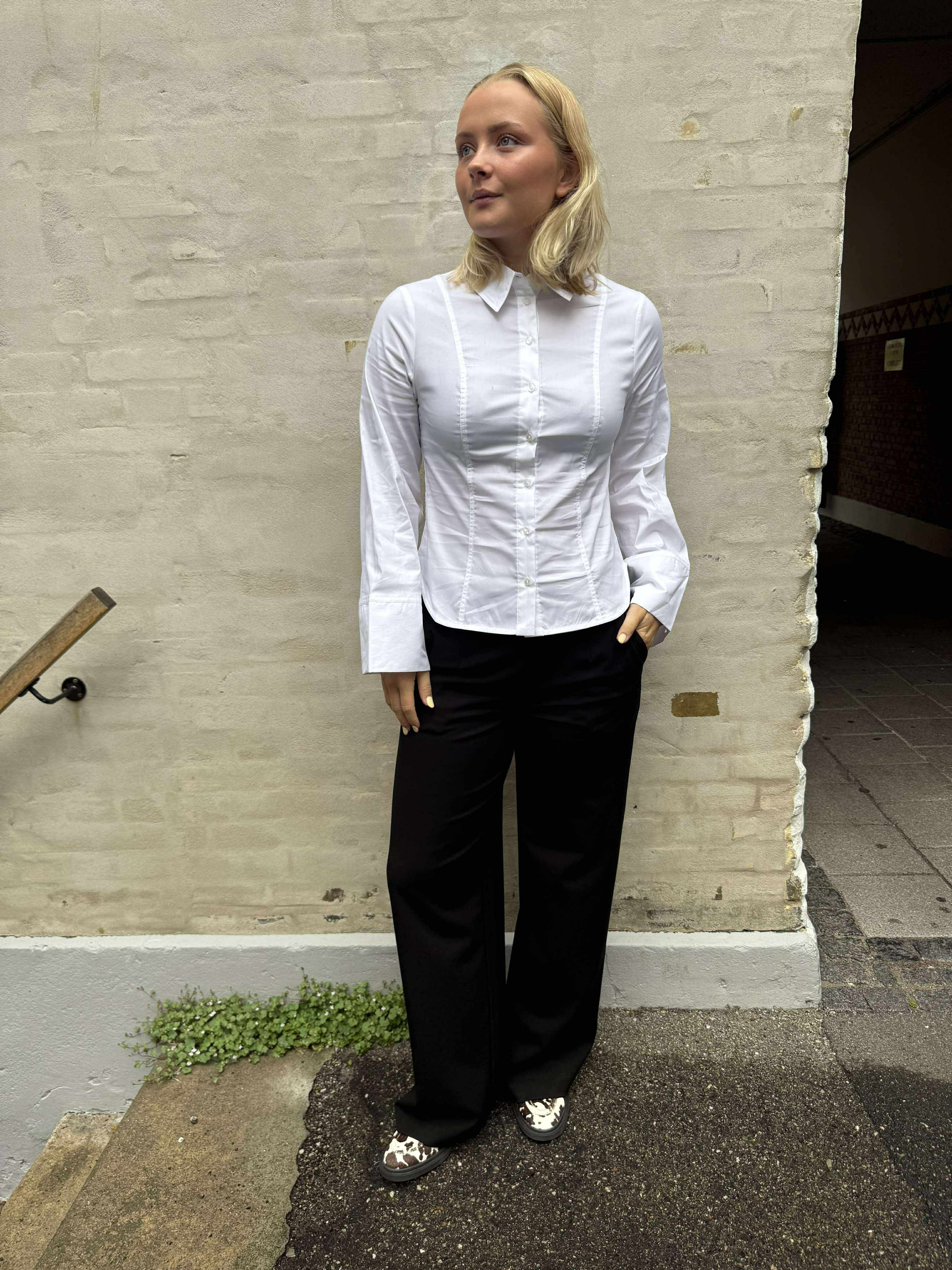 Sannacc Bell Sleeve Shirt White